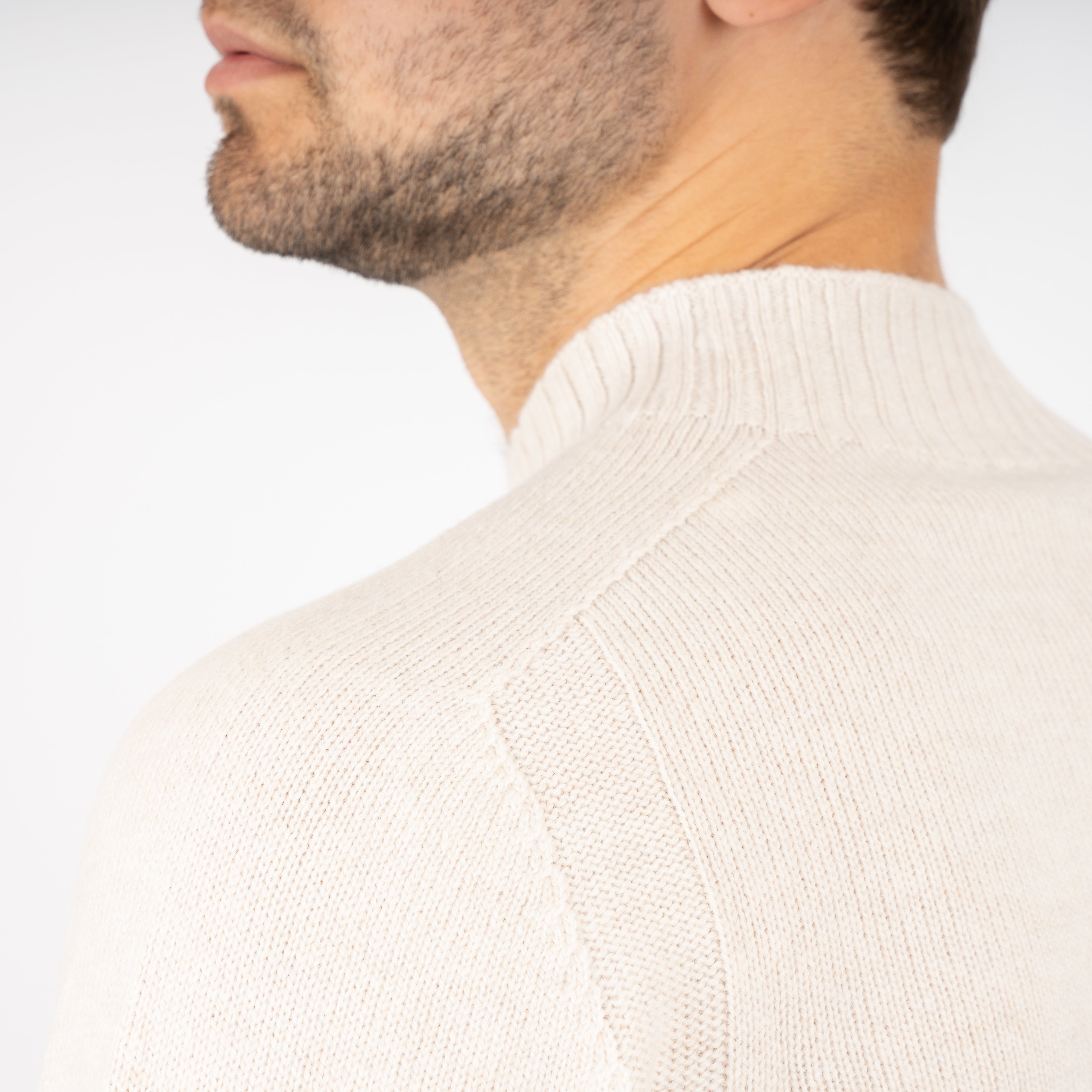 Gran Sasso Gebreide Turtleneck Trui Beige | Super Geelong