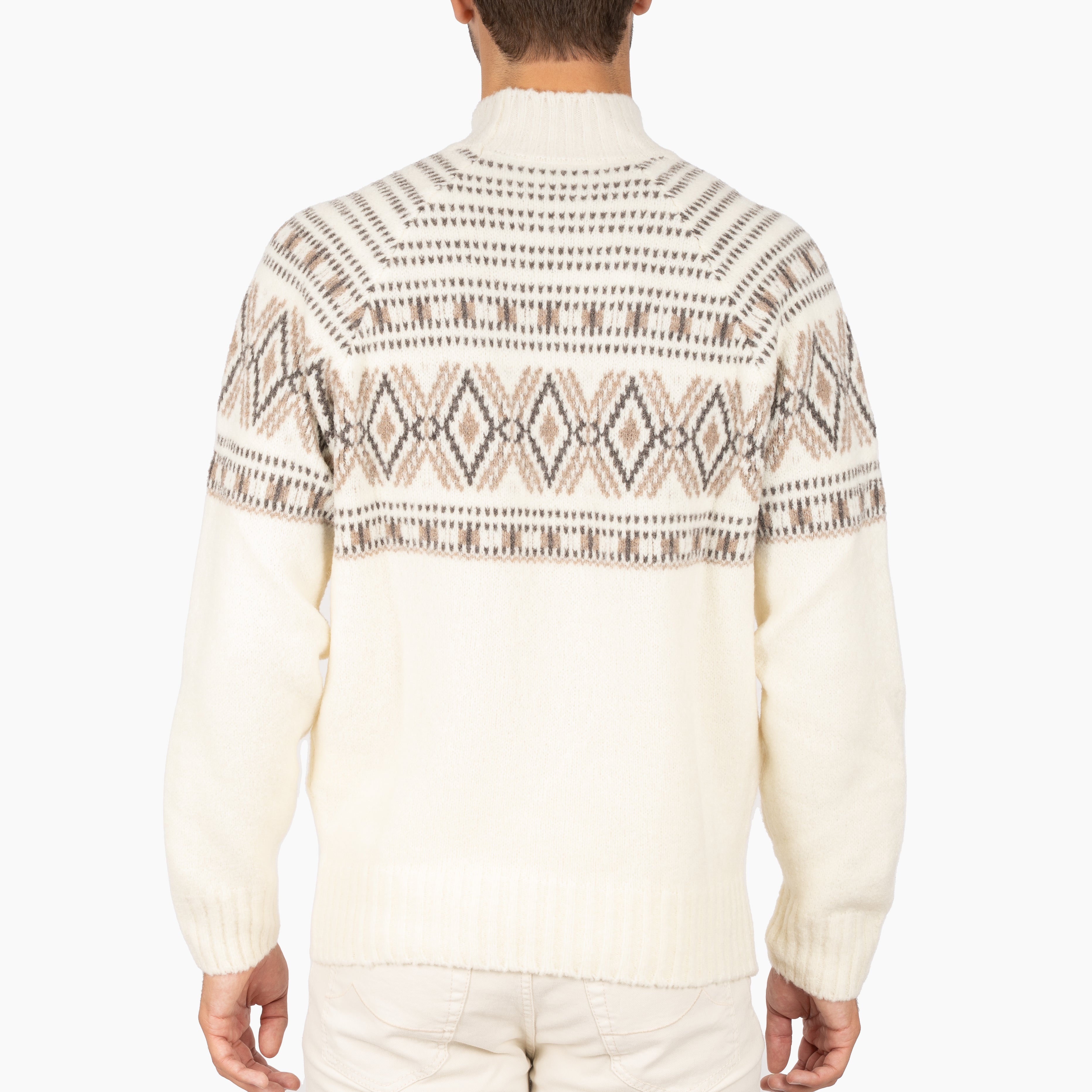 Gran Sasso Gebreide Turtleneck Trui Crème