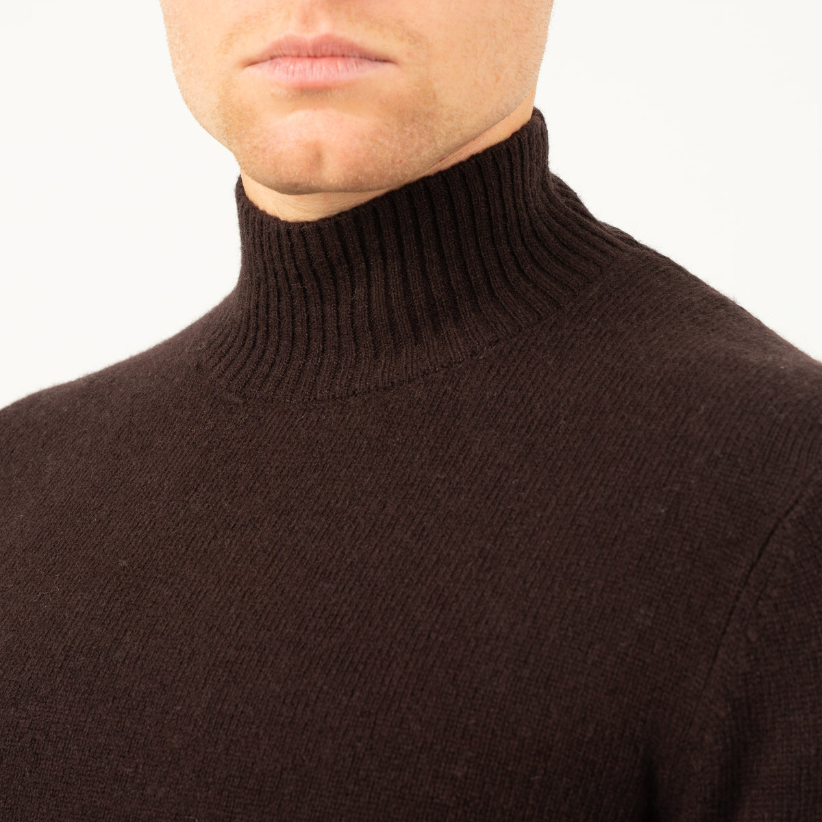 SEVEN DIALS Gebreide Turtleneck Trui Bruin | Emsley
