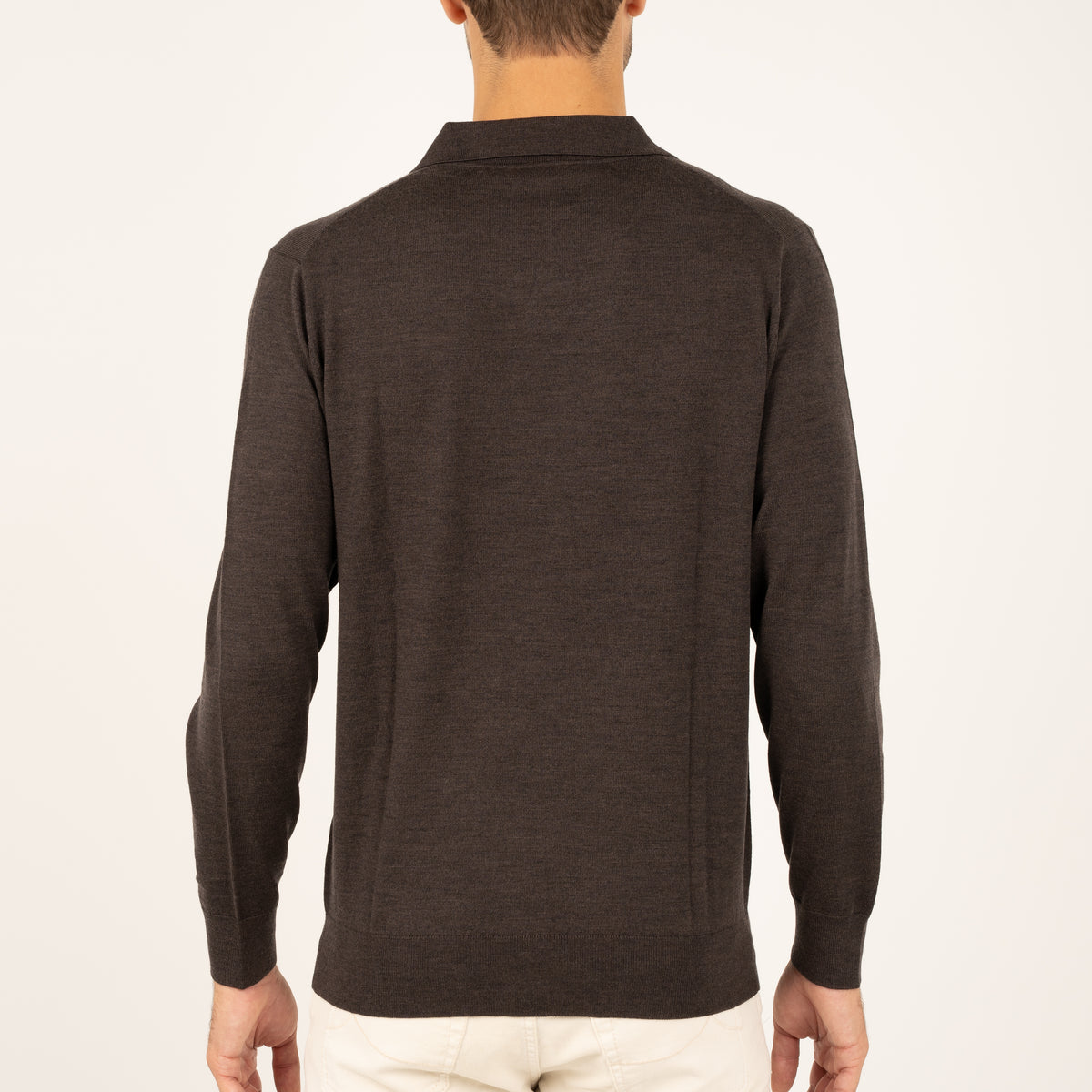 SEVEN DIALS Gebreide Buttonless Polotrui Bruin | Wyot