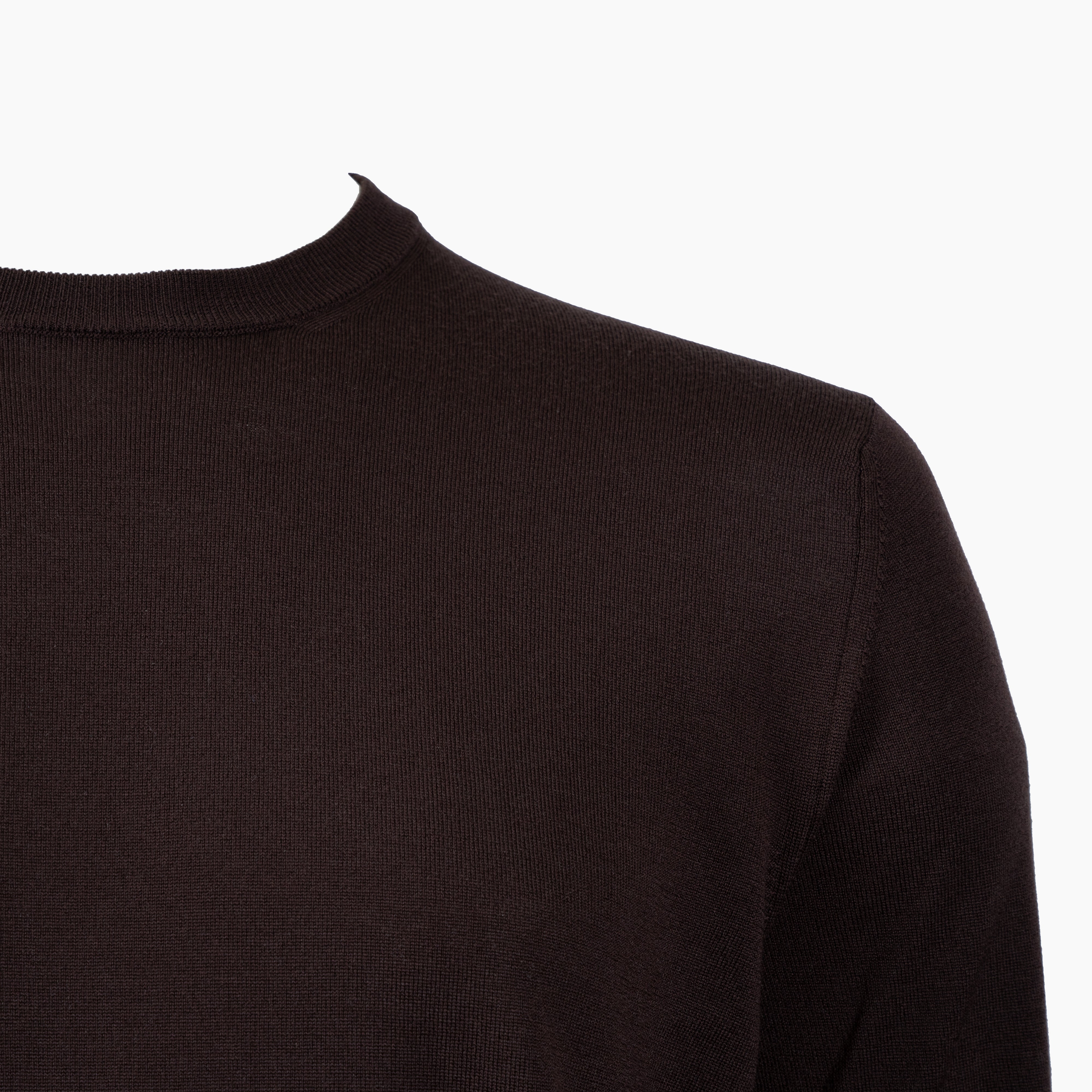 Slowear Gebreide Ronde Hals Trui Bruin | Flexwool