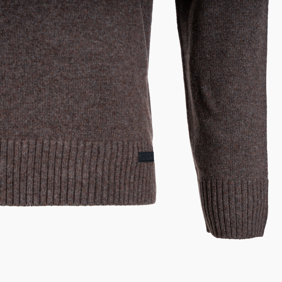 Genti Gebreide Trui met Rits Bruin | RWS Wool