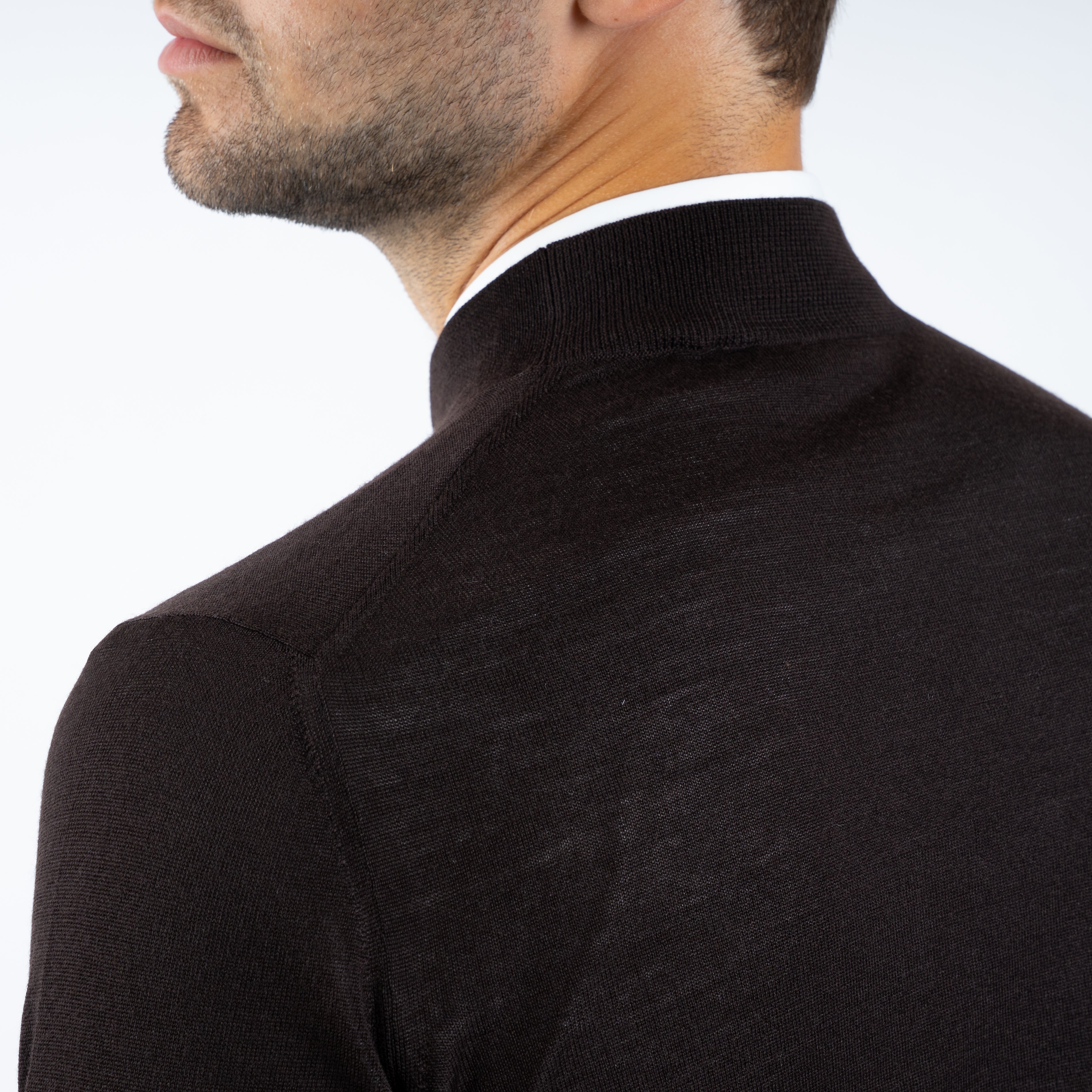 Gran Sasso Gebreide Turtleneck Trui Bruin | Extrafine Merino