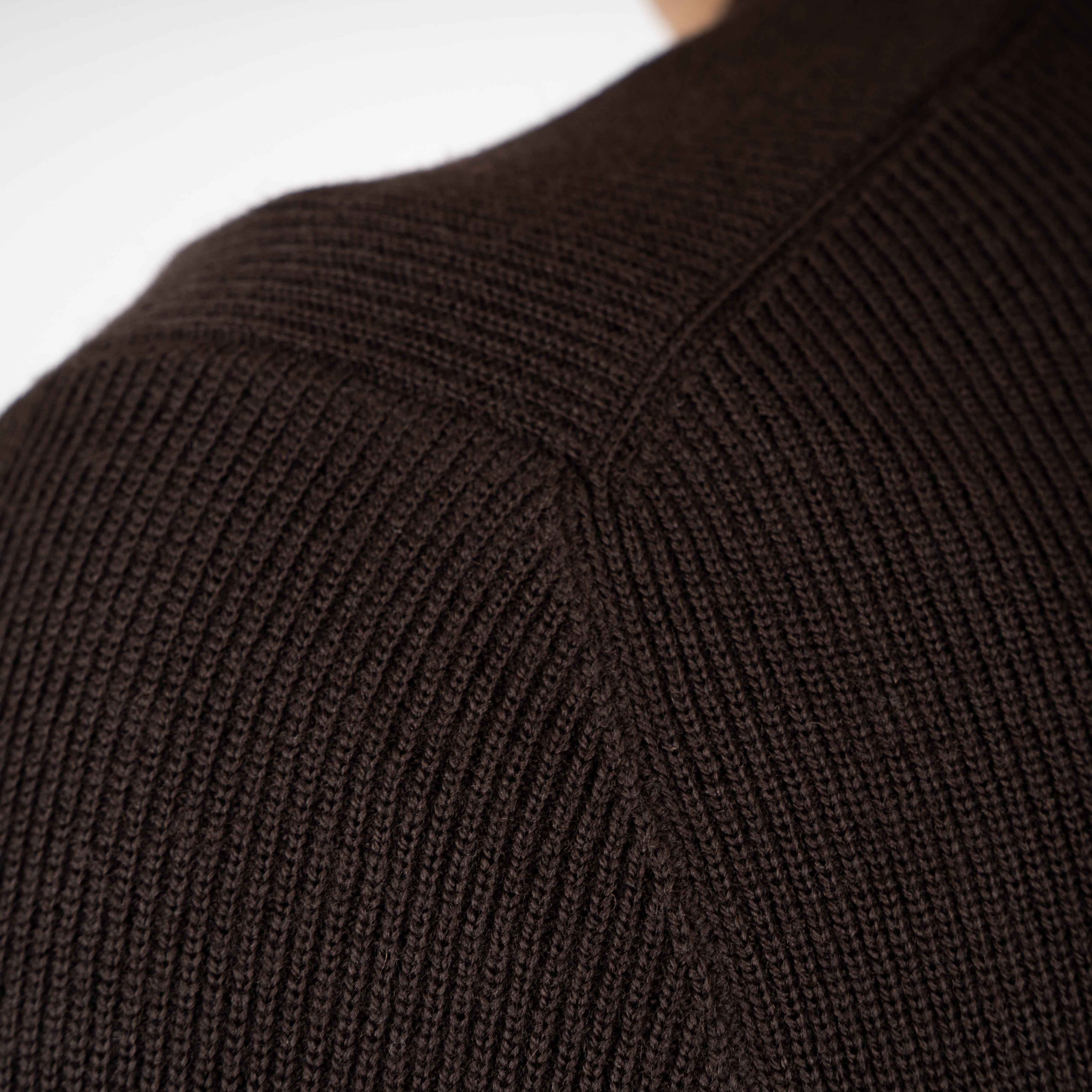 Gran Sasso Gebreide Buttonless Polotrui Bruin | Extrafine Merino