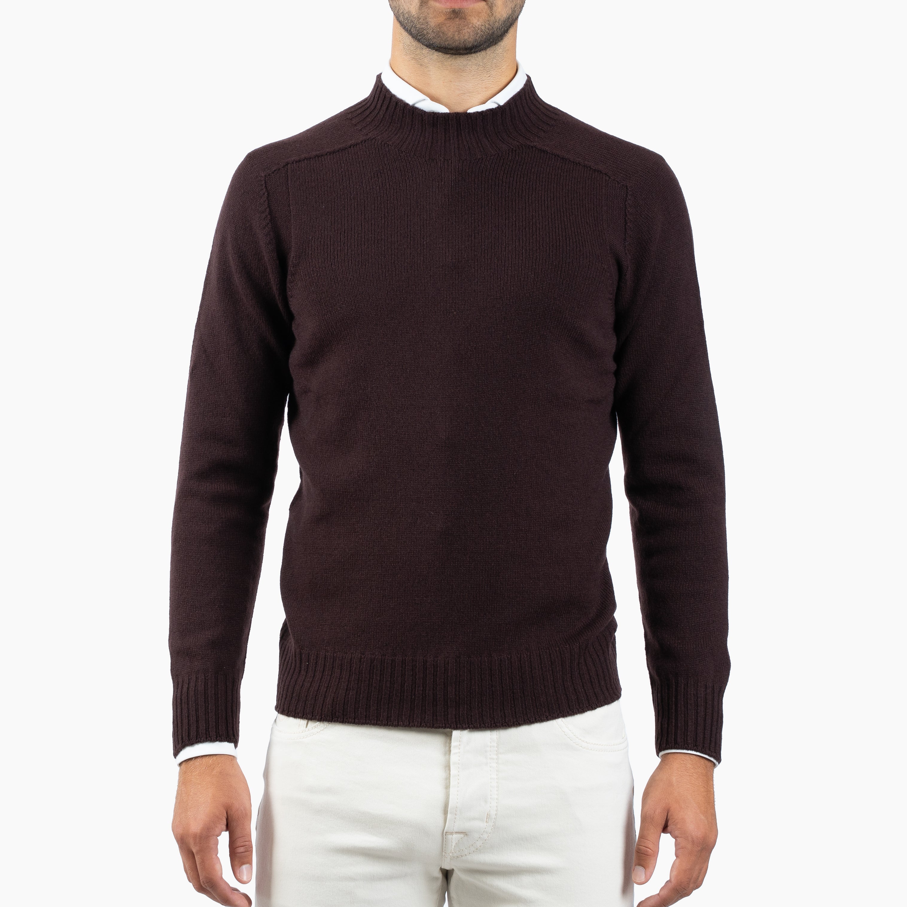 Gran Sasso Gebreide Turtleneck Trui Bruin | Super Geelong