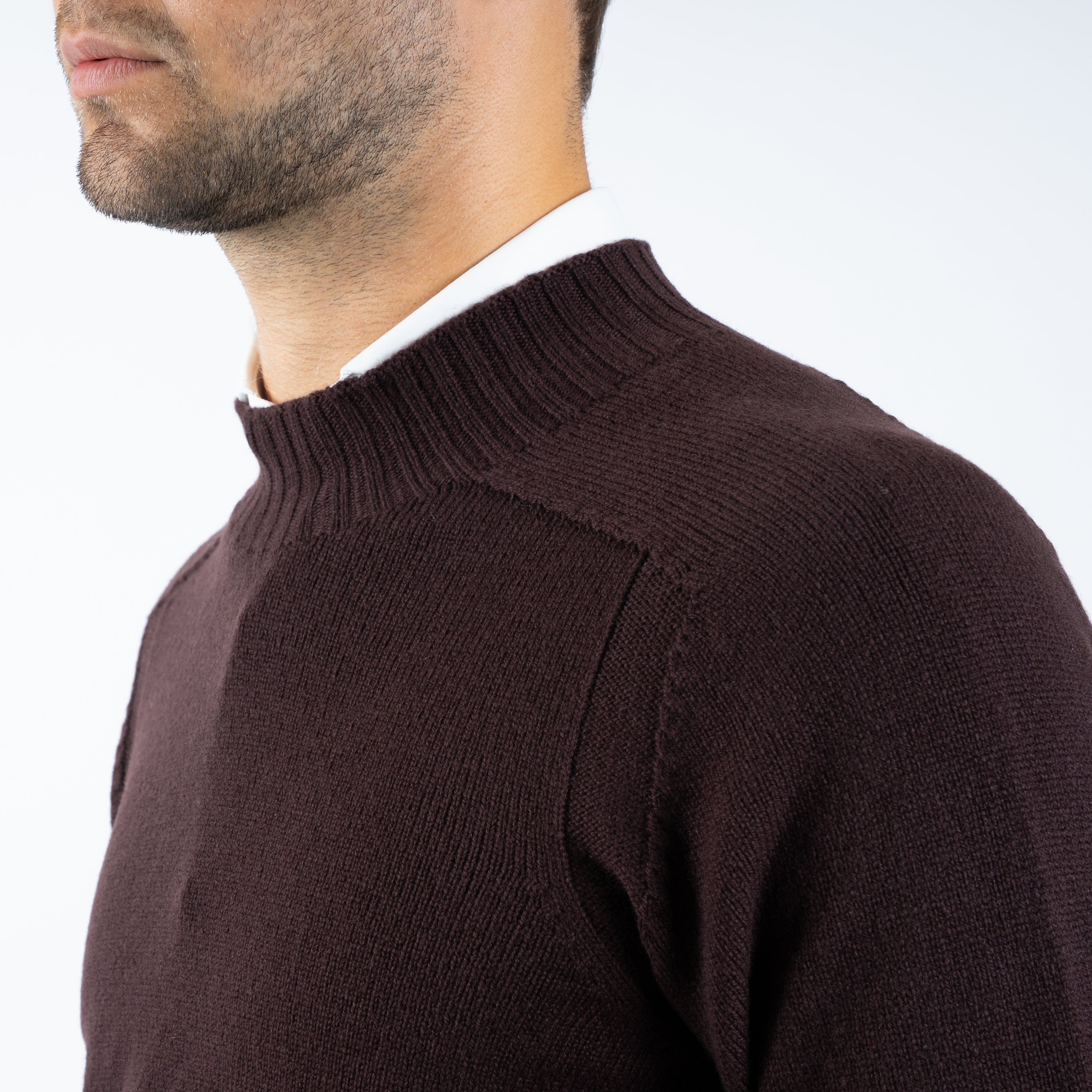 Gran Sasso Gebreide Turtleneck Trui Bruin | Super Geelong