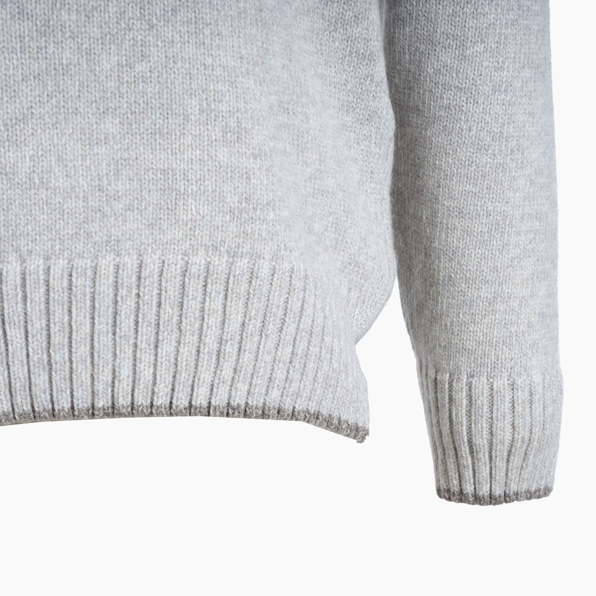 Paul & Shark Gebreide Trui met Rits Beige | Wool & Cashmere