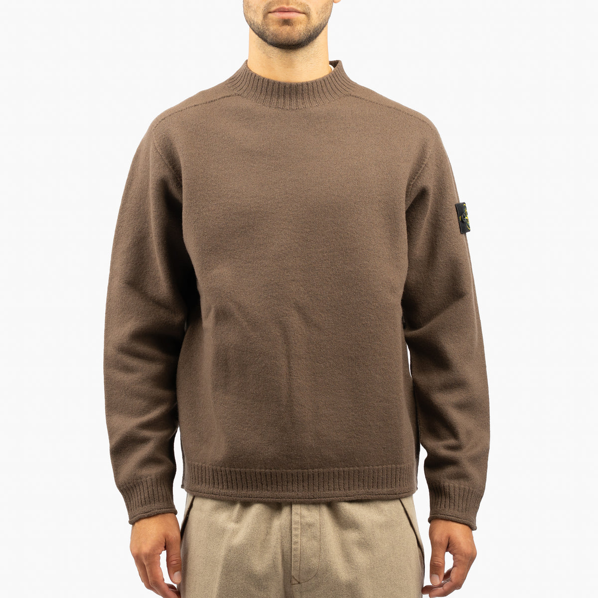 Stone Island Gebreide Trui Bruin | Felted RWS Wool