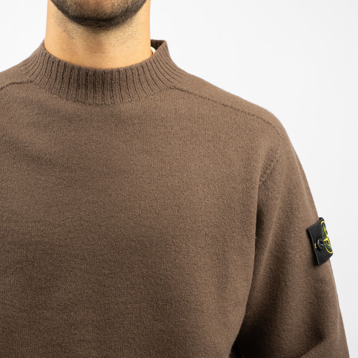 Stone Island Gebreide Trui Bruin | Felted RWS Wool