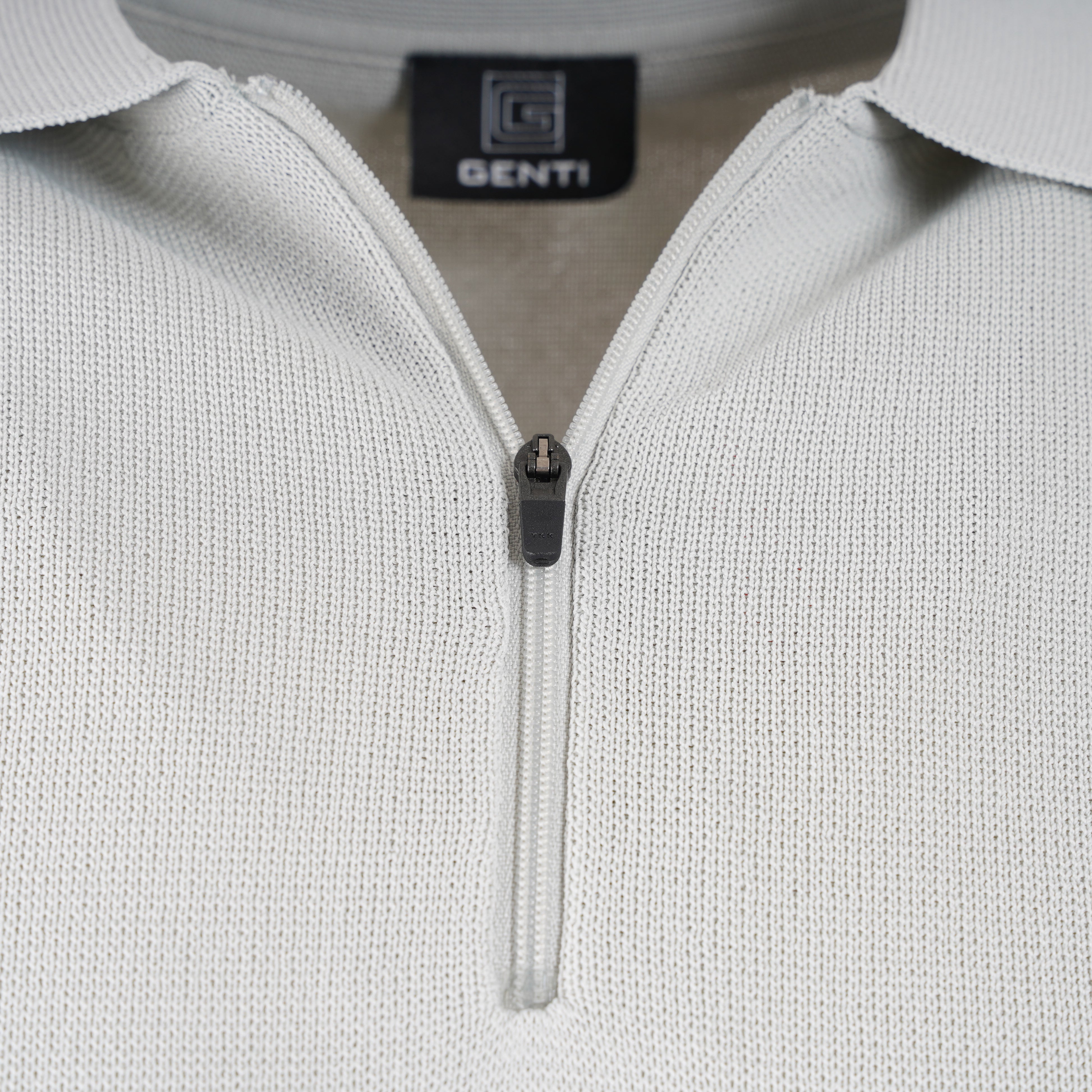 Genti Gebreide Polotrui met Rits Lichtgroen | Cool Dry