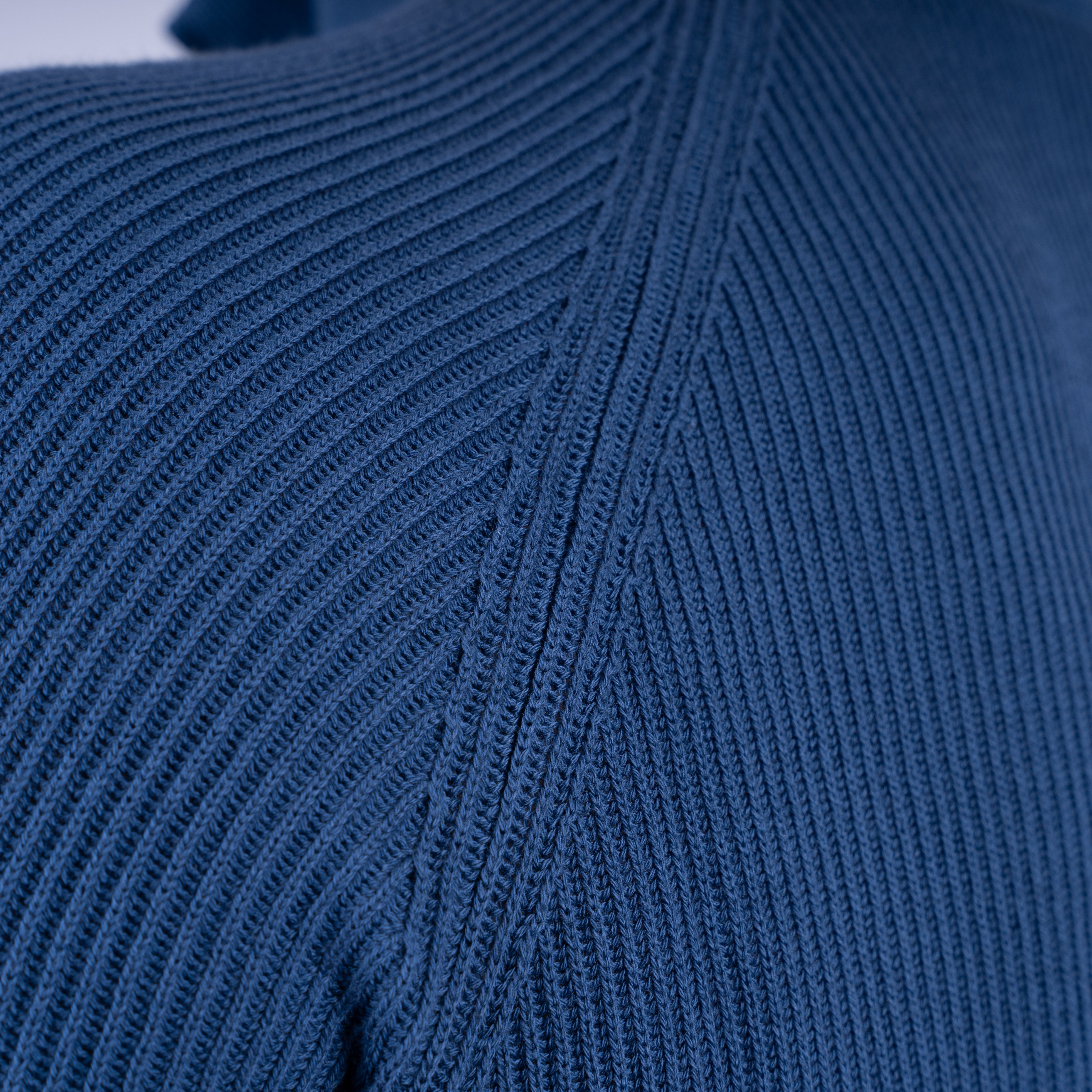 Fedeli Gebreide Trui met Rits Blauw | Paul Giza