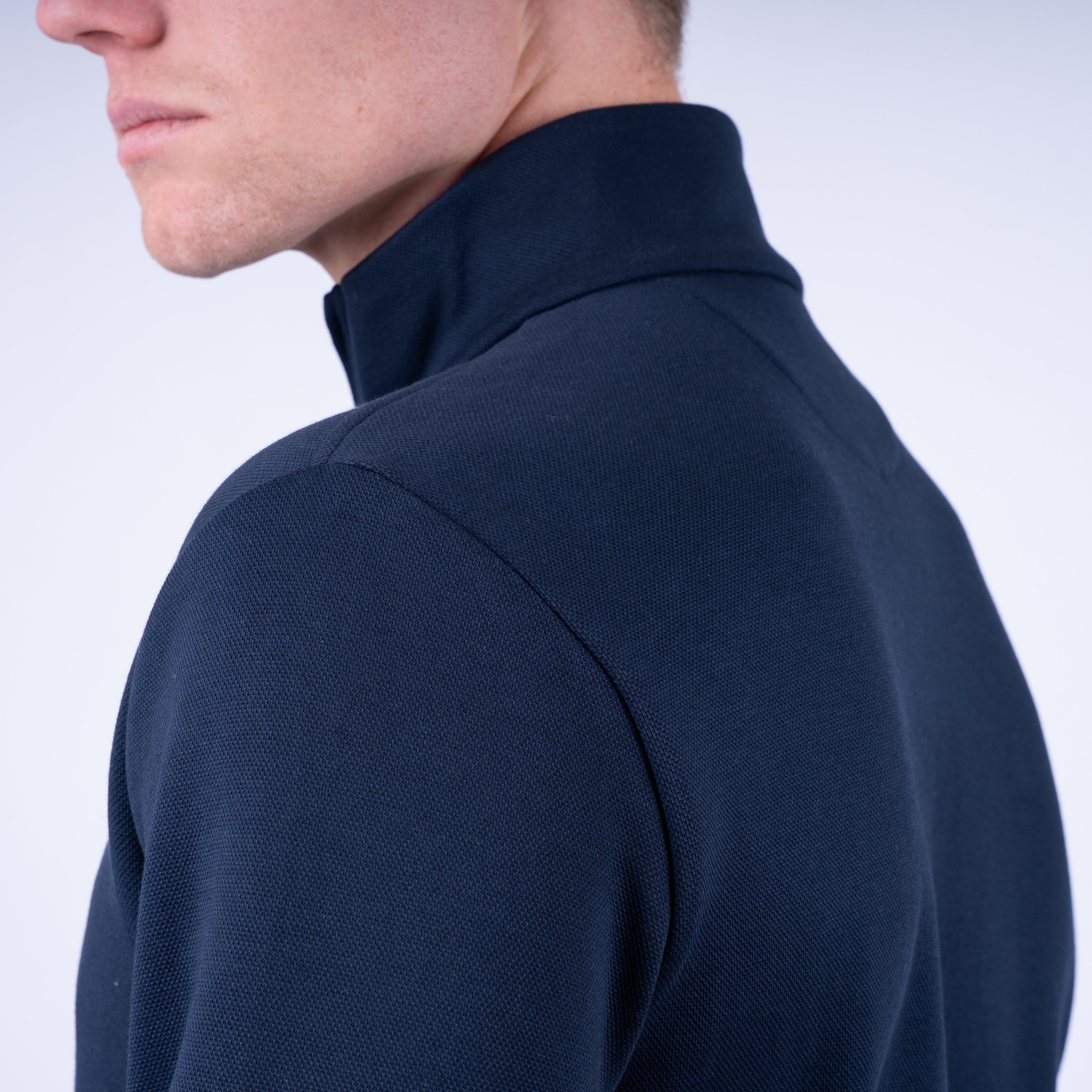 Ralph Lauren Gebreide Trui met Rits Blauw | Double-Knit