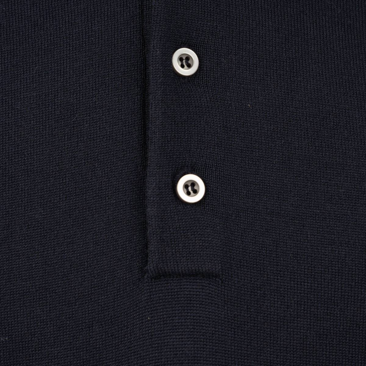 SEVEN DIALS Gebreide Polo Lange Mouw Blauw | Cooper