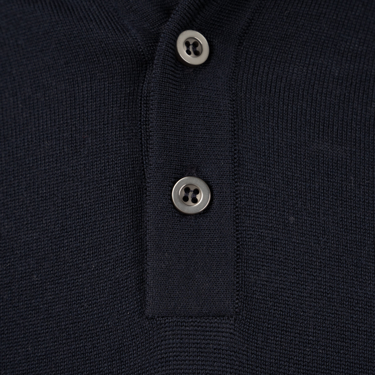 SEVEN DIALS Gebreide Trui met Opstaande Kraag en Knopen Blauw | Payton