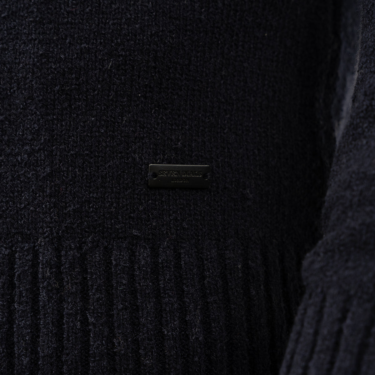 SEVEN DIALS Gebreide Polo met Lange Mouw Blauw | Ismir