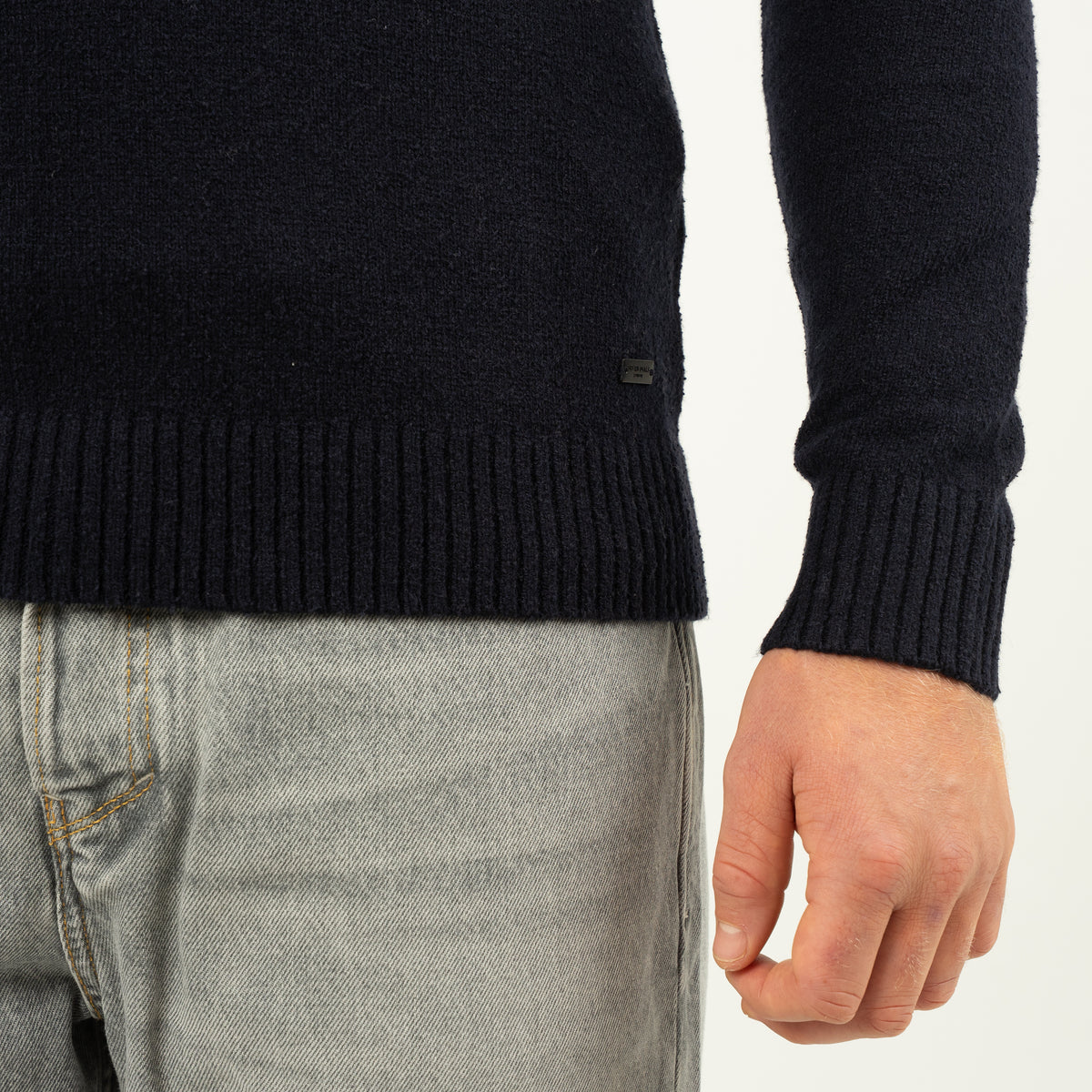 SEVEN DIALS Gebreide Polo met Lange Mouw Blauw | Ismir