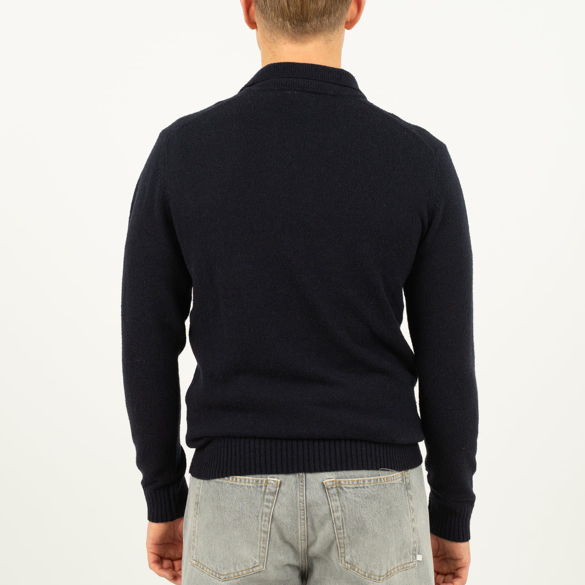 SEVEN DIALS Gebreide Polo met Lange Mouw Blauw | Ismir