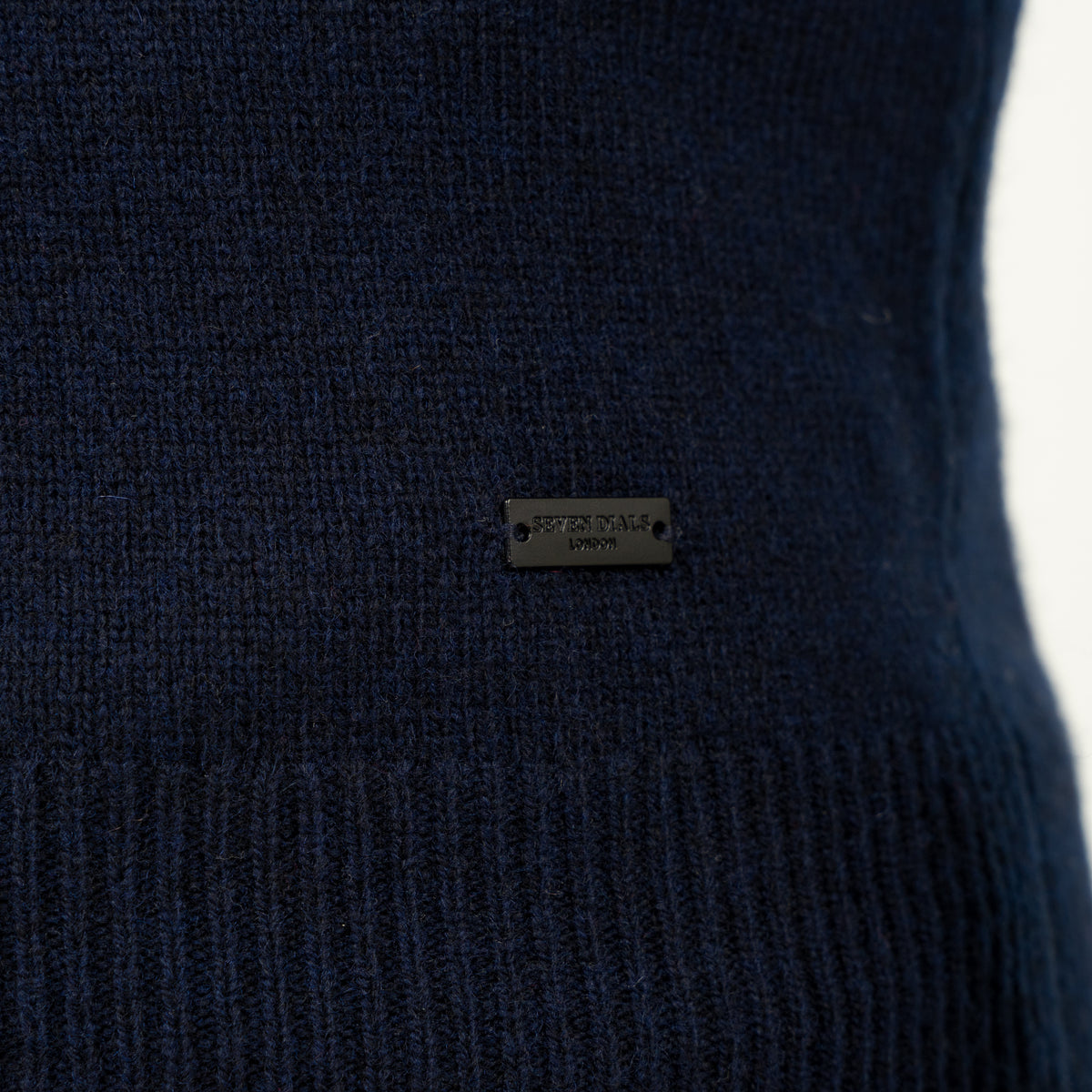 SEVEN DIALS Gebreide Trui Buttonless Polokraag Blauw | Dakar