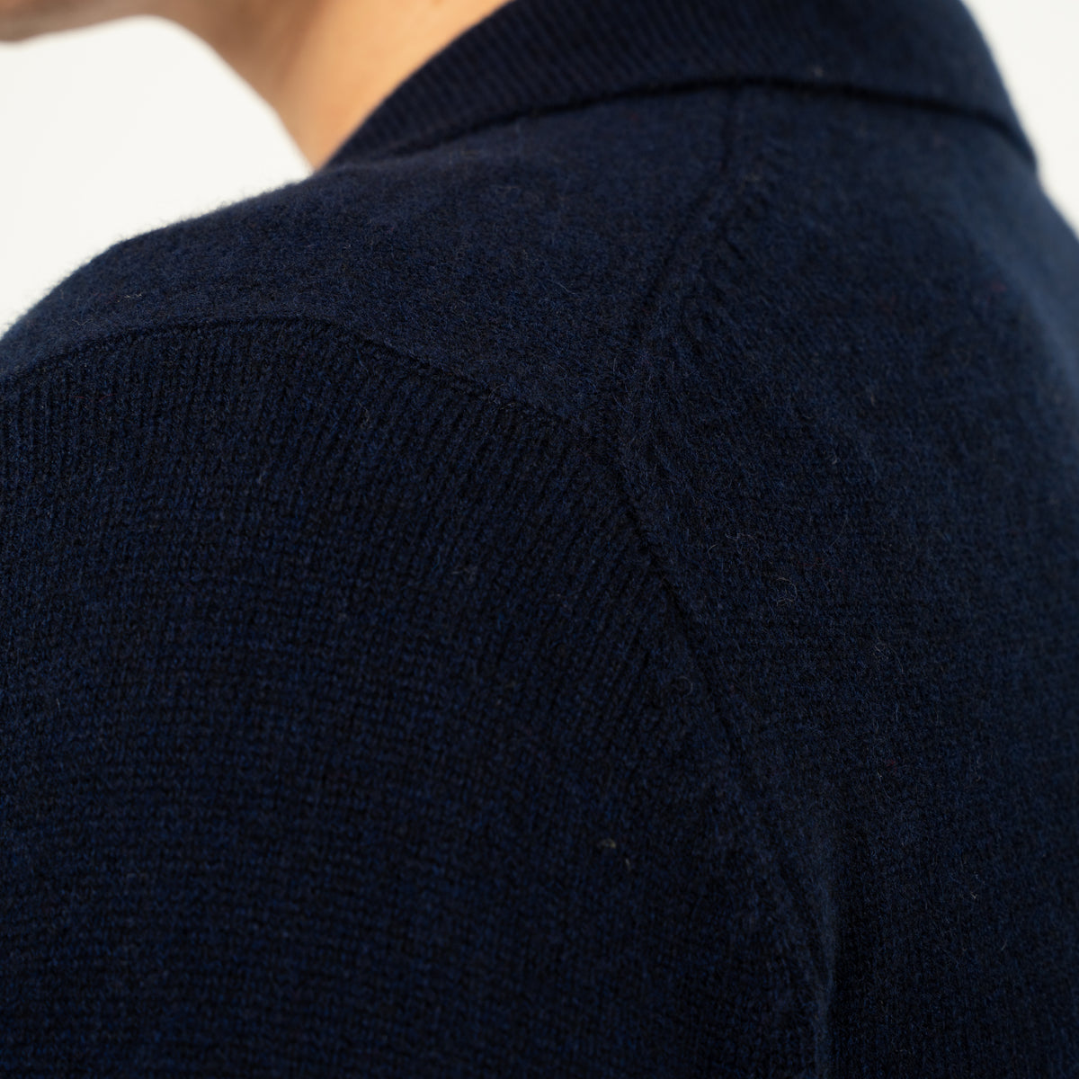 SEVEN DIALS Gebreide Trui Buttonless Polokraag Blauw | Dakar