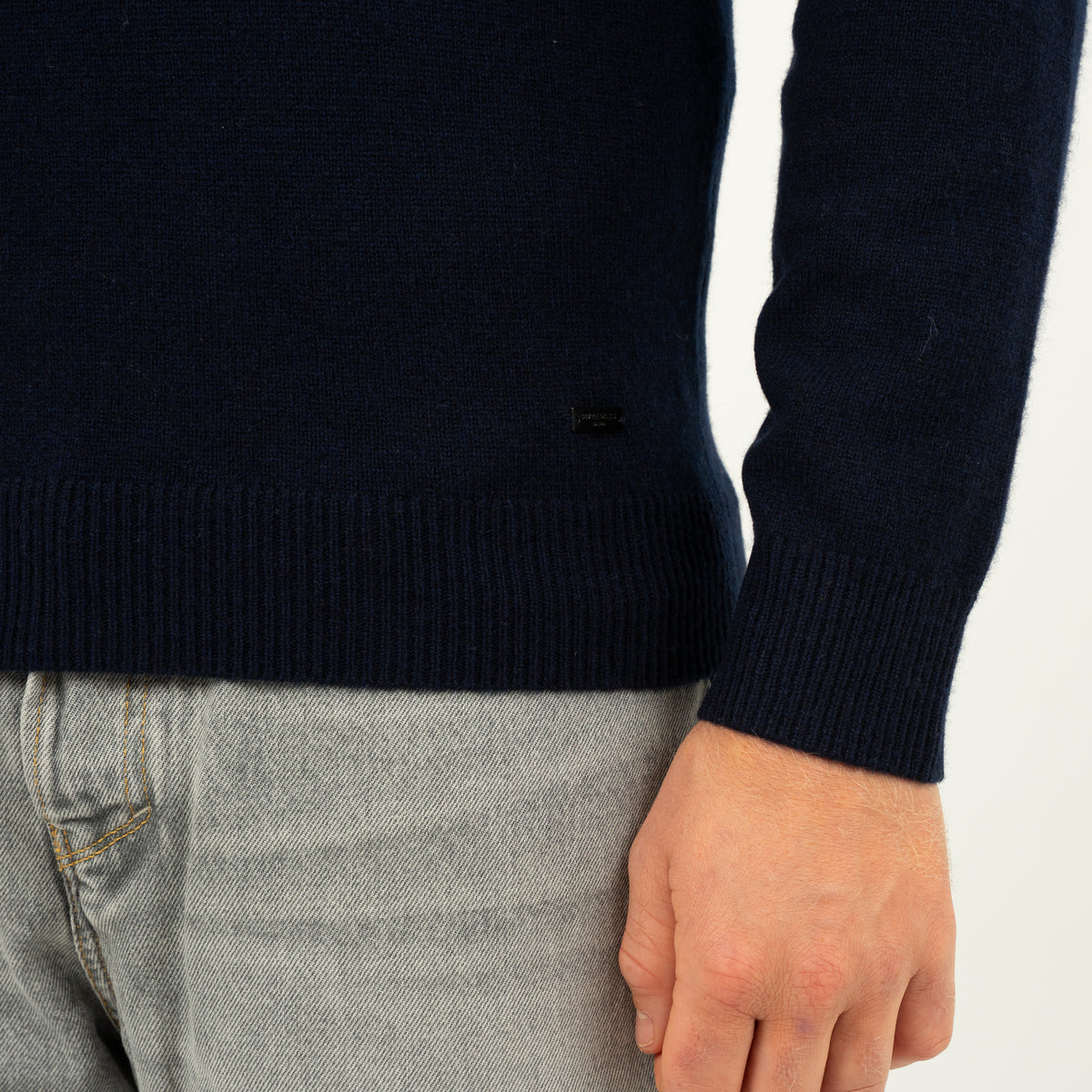 SEVEN DIALS Gebreide Trui Buttonless Polokraag Blauw | Dakar