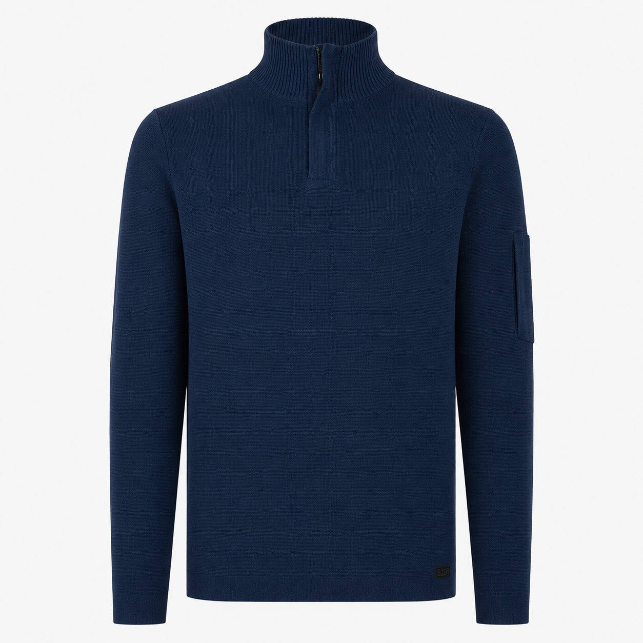 Genti Technische Trui met Rits Blauw | Cool Dry