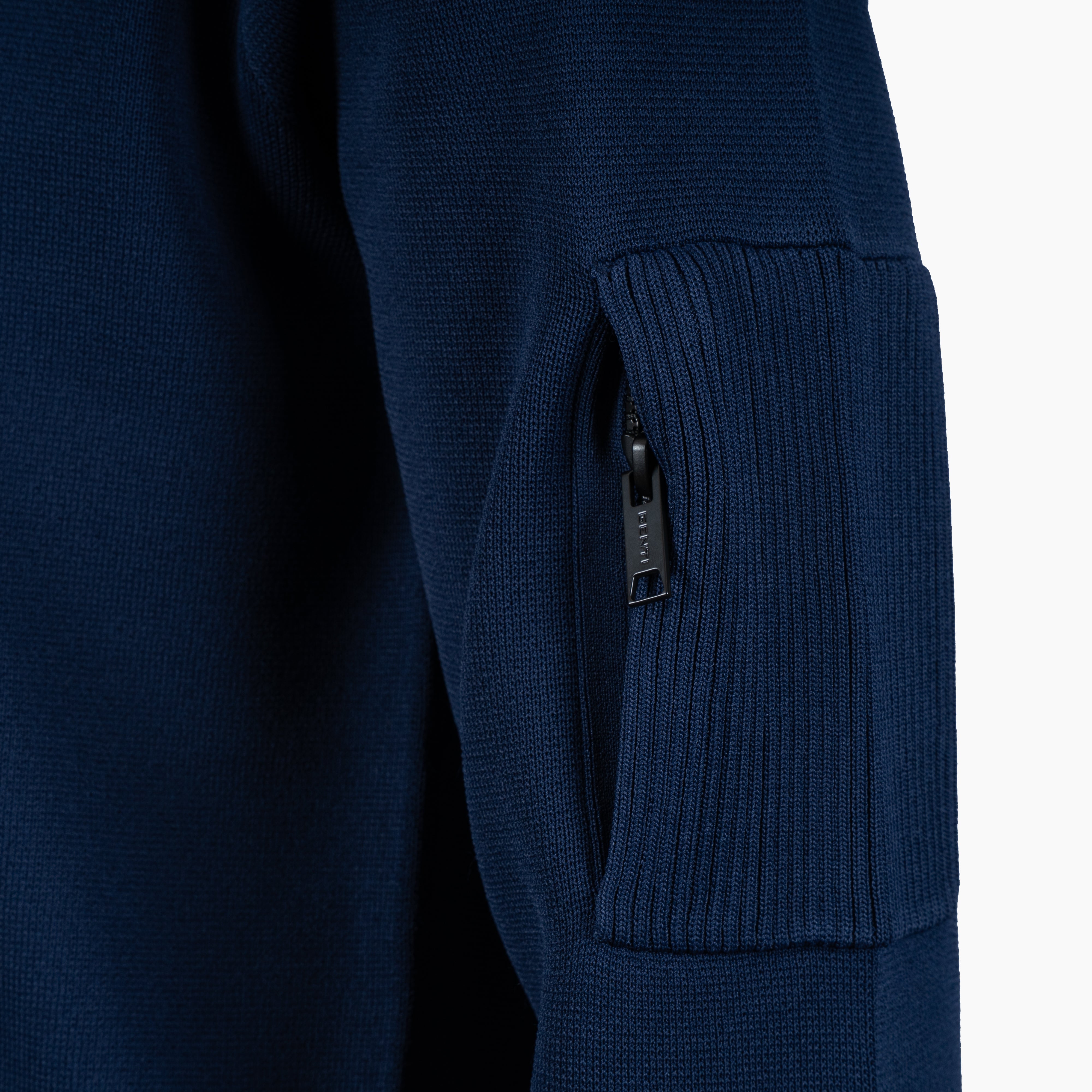 Genti Technische Trui met Rits Blauw | Cool Dry