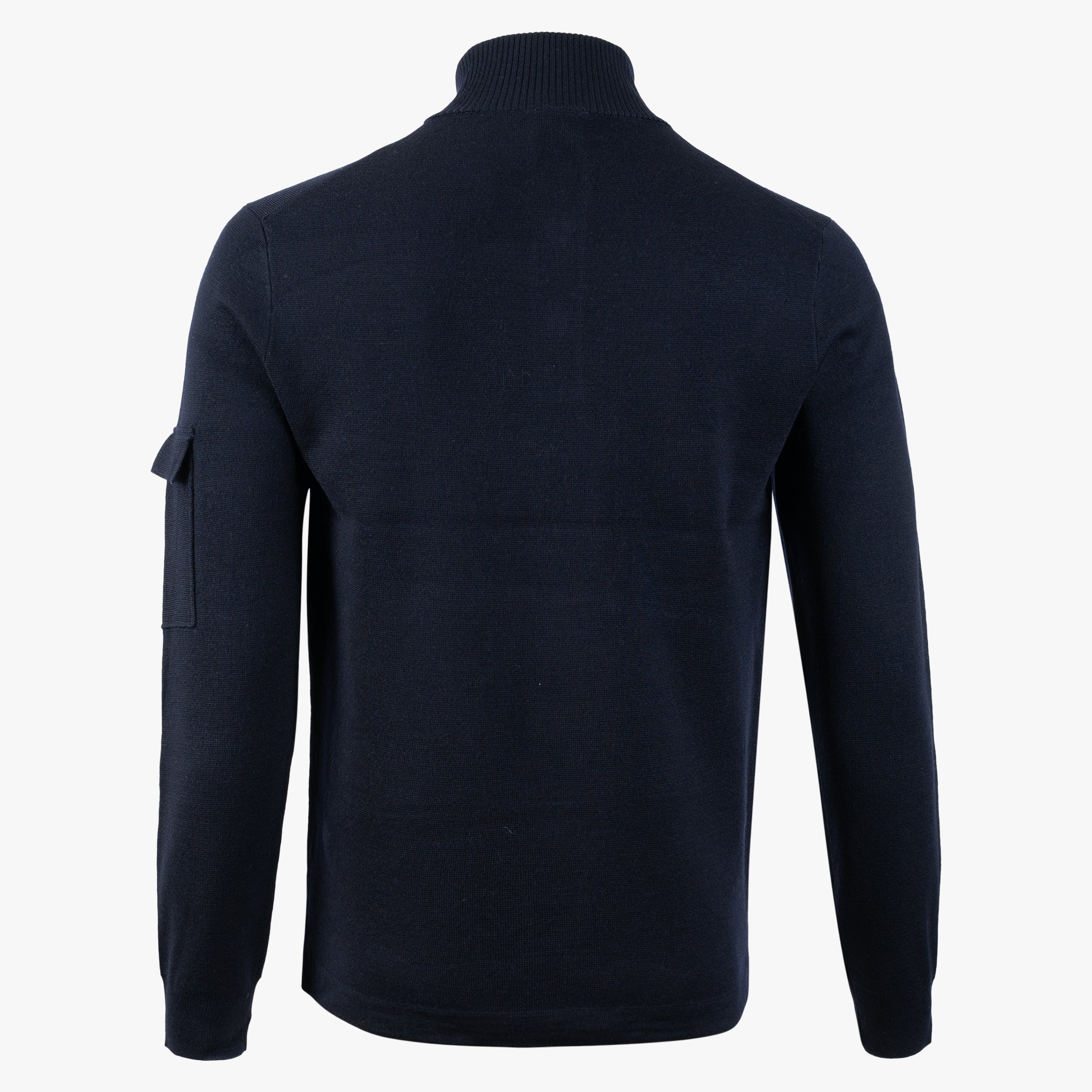 Genti Gebreide Trui met Knopenlijst Blauw | Wool