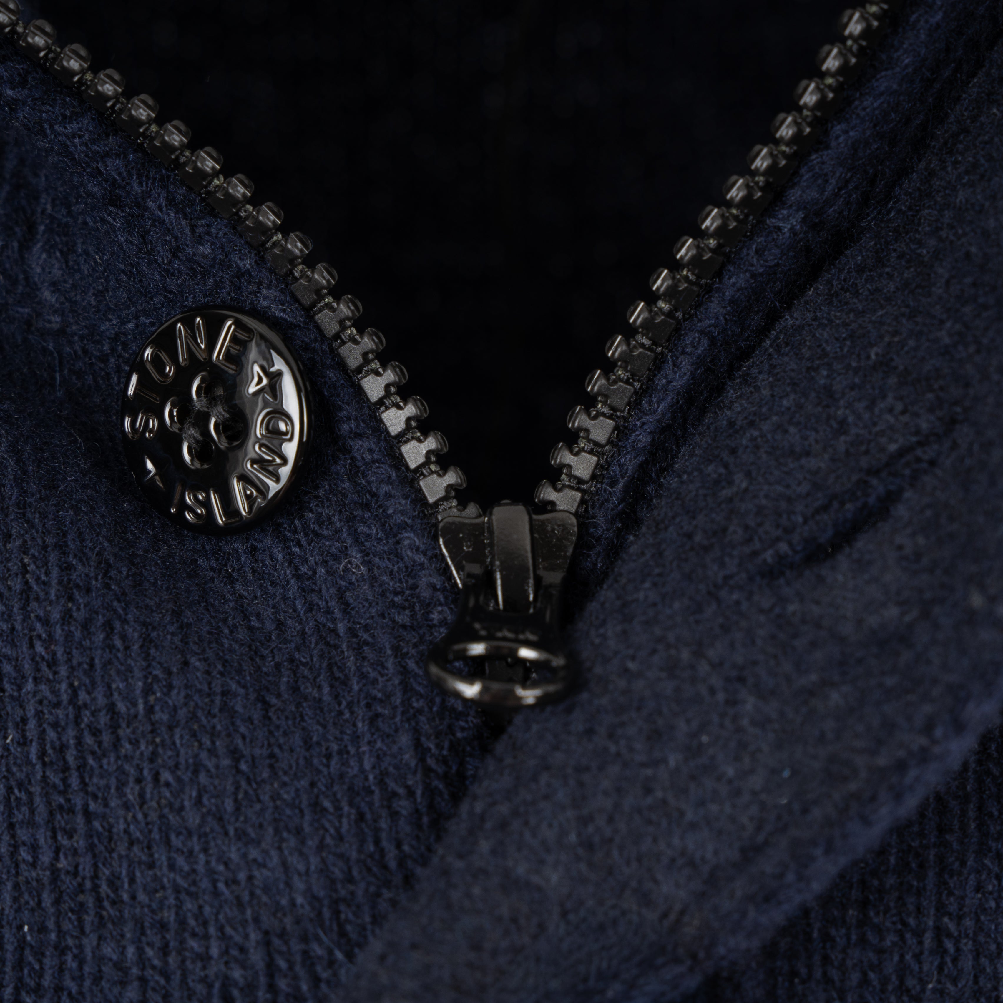 Stone Island Gebreide Trui met Knopenlijst Blauw | Lambswool