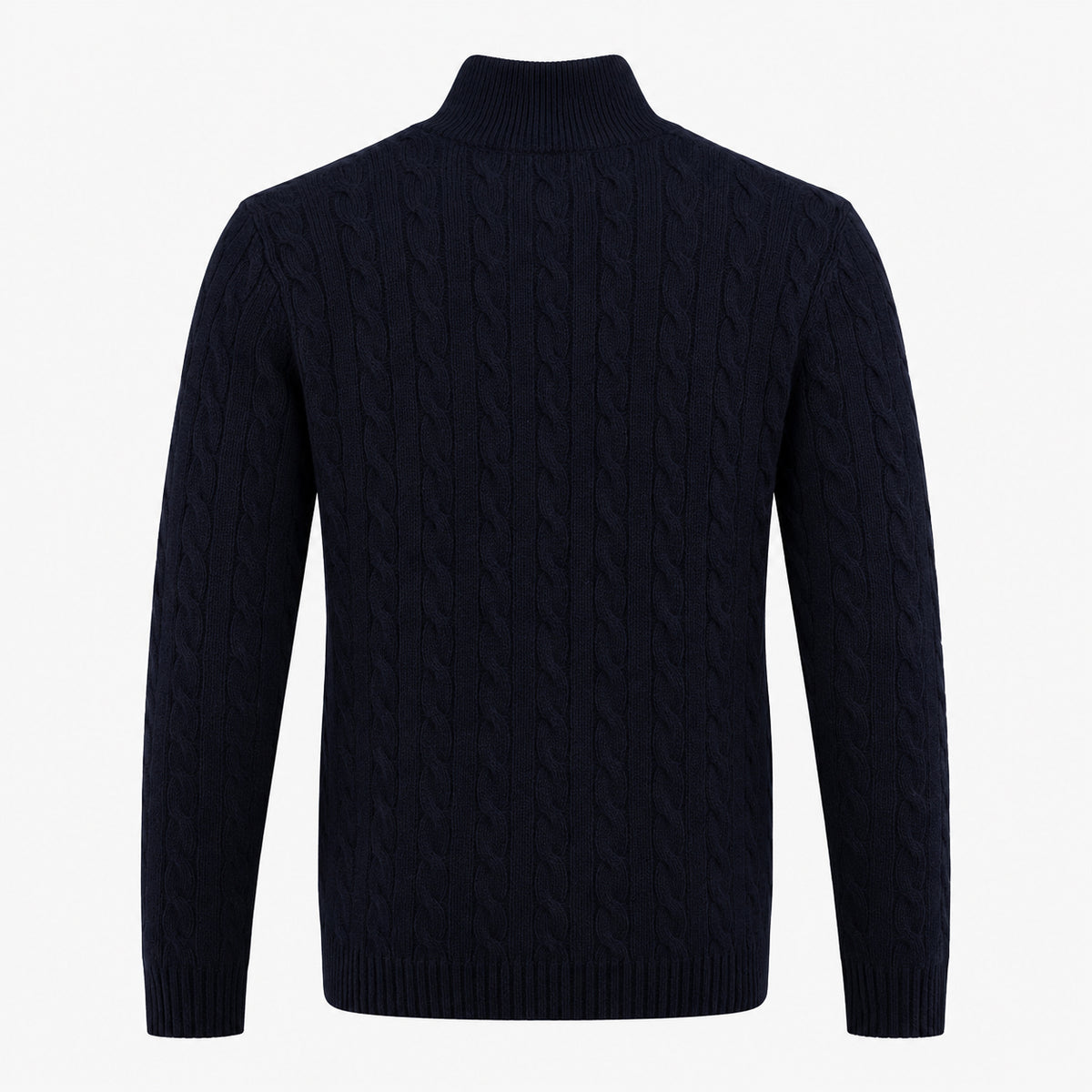 Ralph Lauren Gebreide Kabeltrui met Rits Blauw | Cable-Knit Cotton