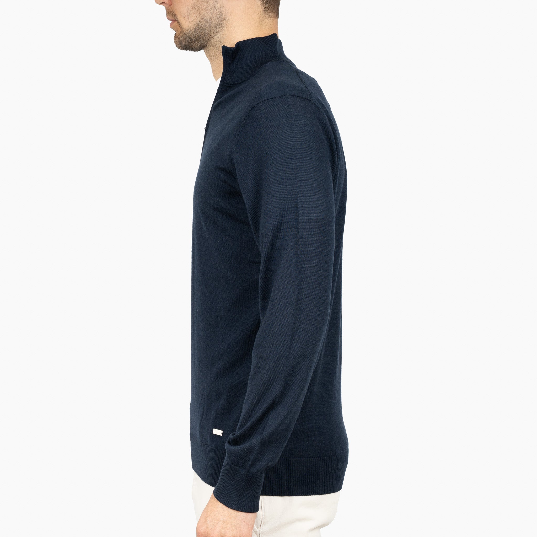 SEVEN DIALS Gebreide Trui met Rits Blauw | Bothe