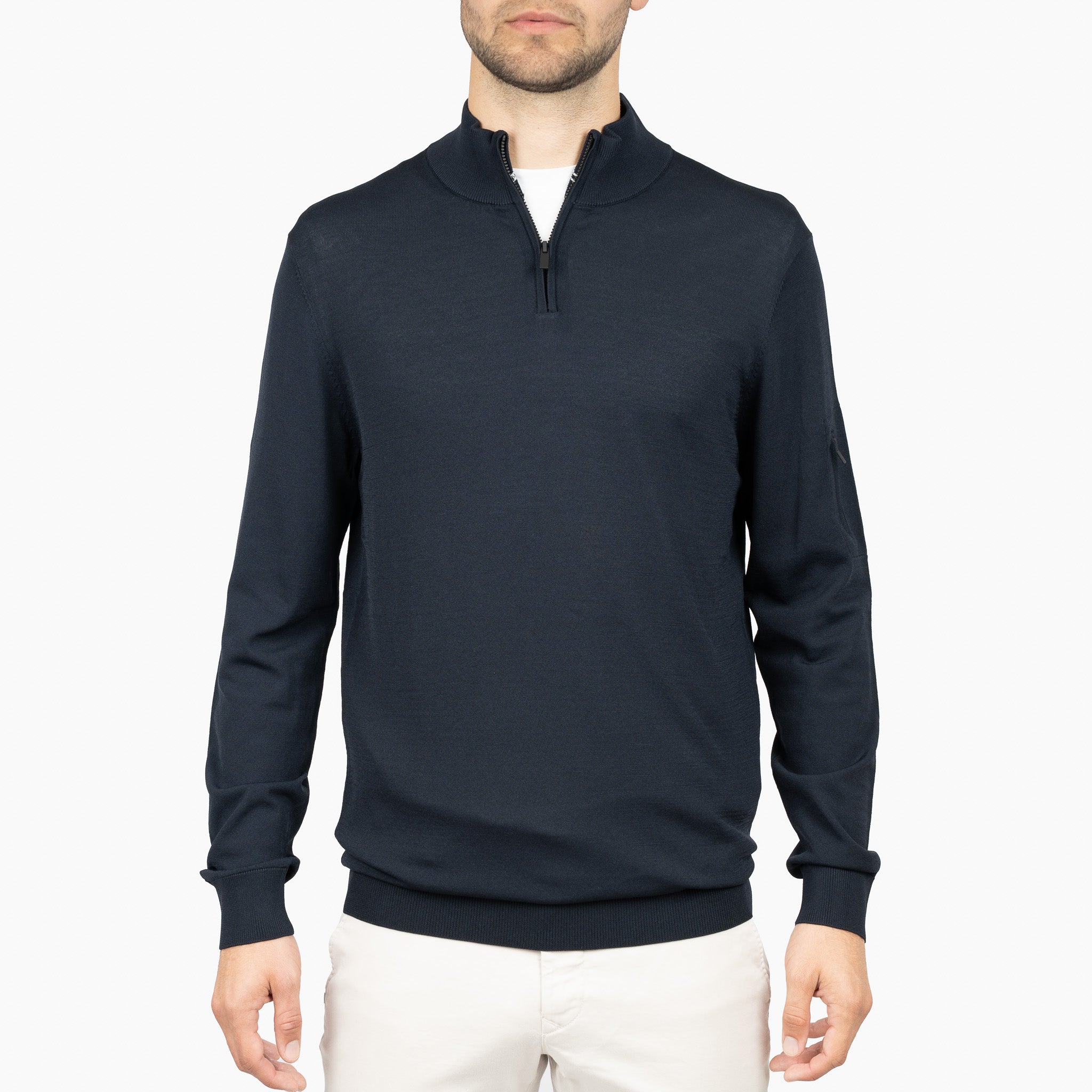 SEVEN DIALS Technische Trui met Rits Blauw | Spike