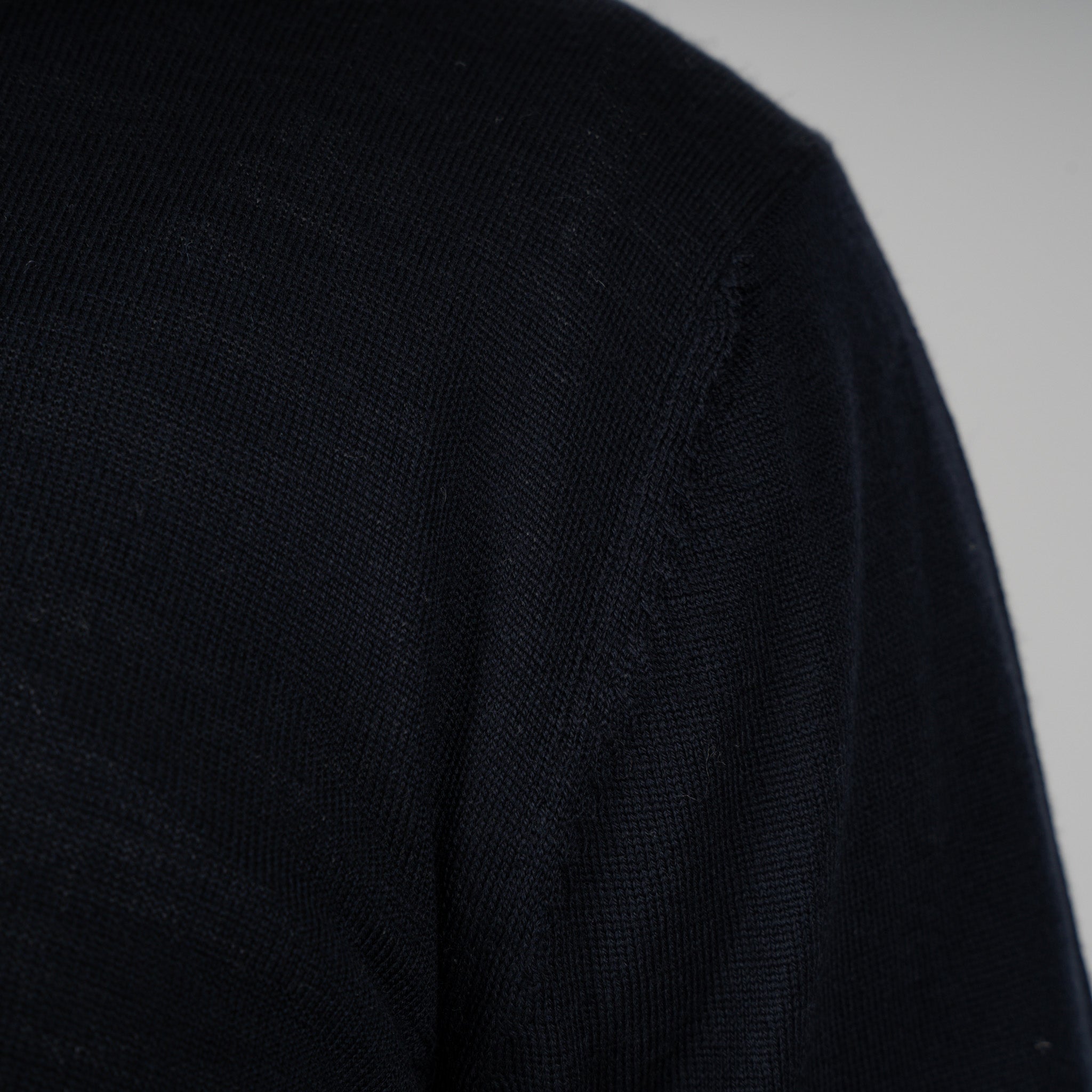 Gran Sasso Gebreide Trui Buttonless Polokraag Blauw | Athleisure