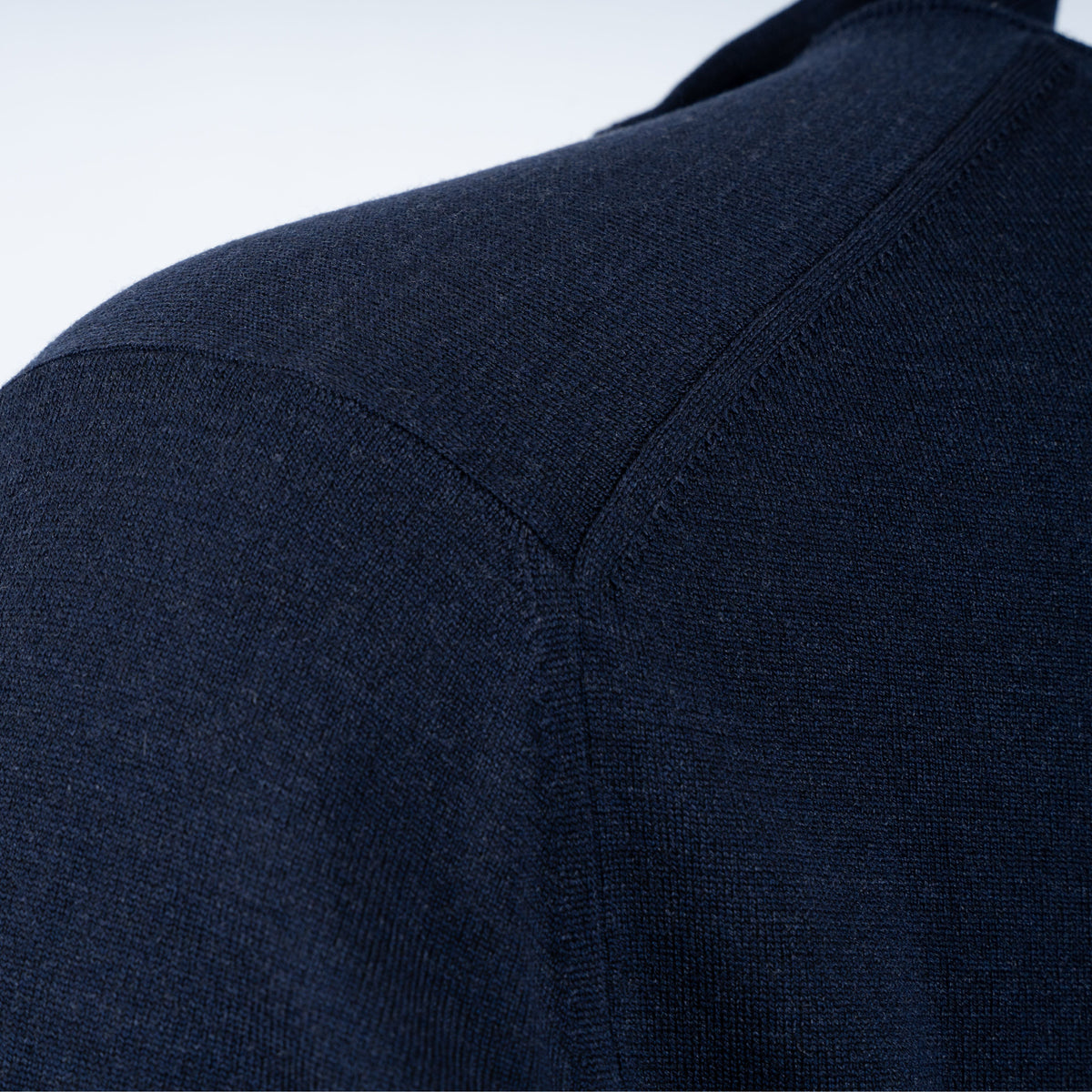 Slowear Gebreide Trui met Rits Blauw | Flexwool