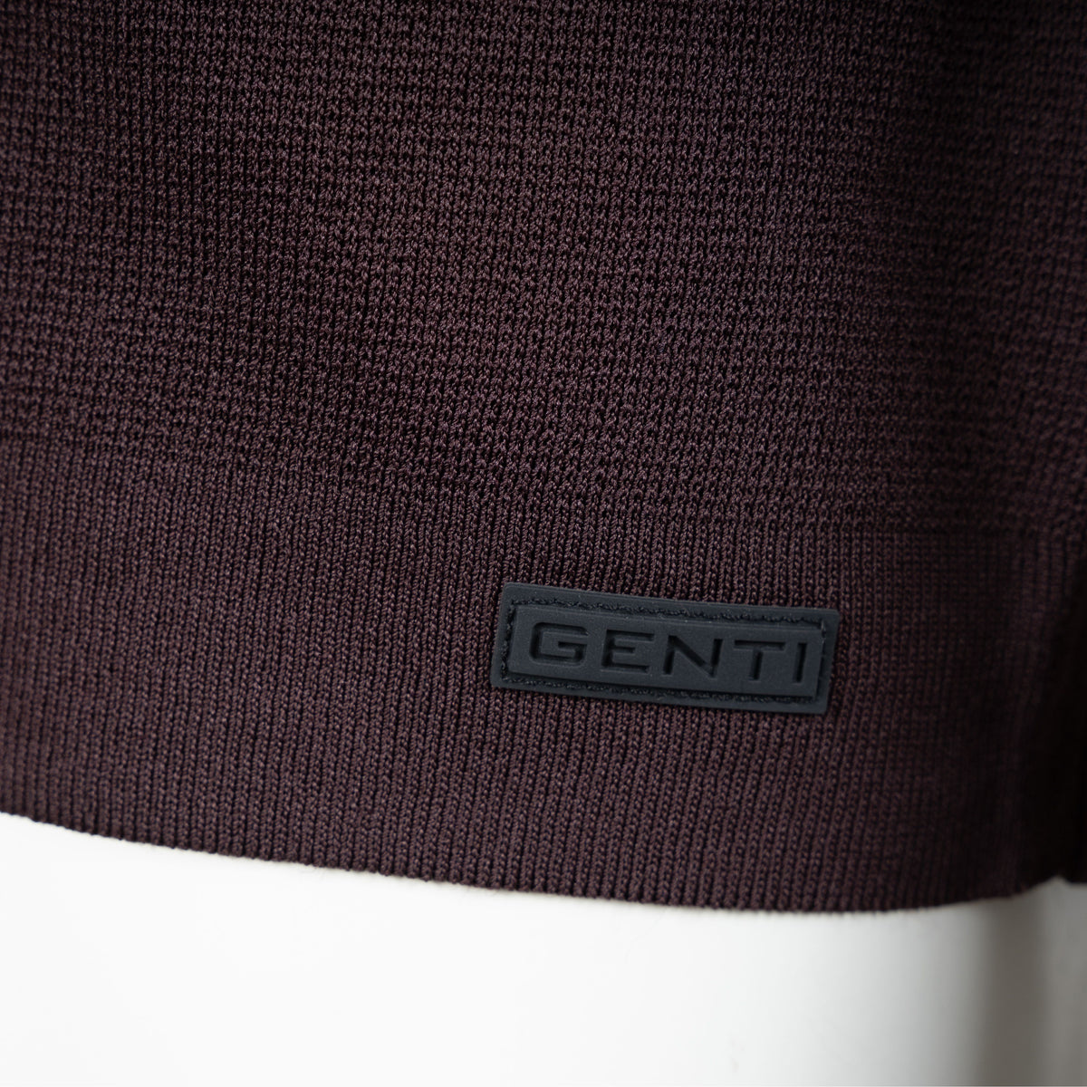 Genti Technische Trui met Rits Bordeaux Rood | Cool Dry