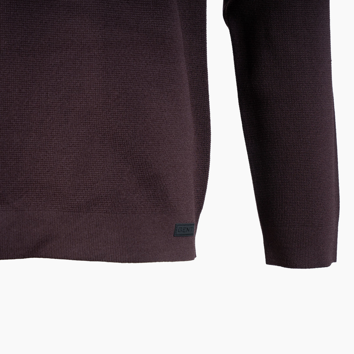 Genti Technische Trui met Rits Bordeaux Rood | Cool Dry