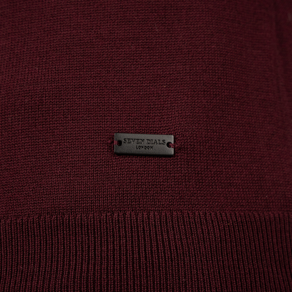 SEVEN DIALS Gebreide Trui met Rits en Polokraag Bordeaux Rood | Athene