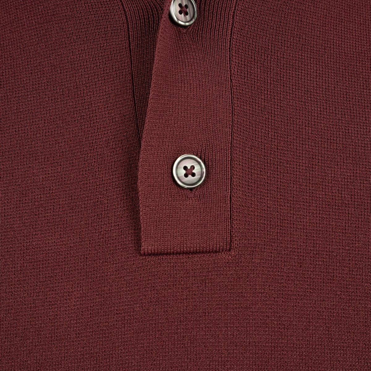 SEVEN DIALS Technische Trui met Knopenlijst Bordeaux Rood | Tila