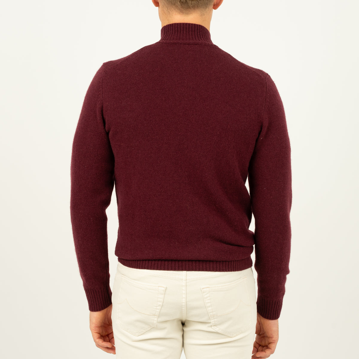 SEVEN DIALS Gebreide Turtleneck Trui Bordeauxrood | Emsley