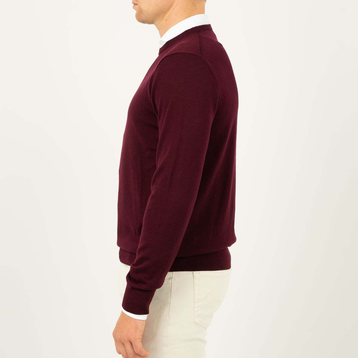 SEVEN DIALS Gebreide Trui Bordeaux Rood | Denley