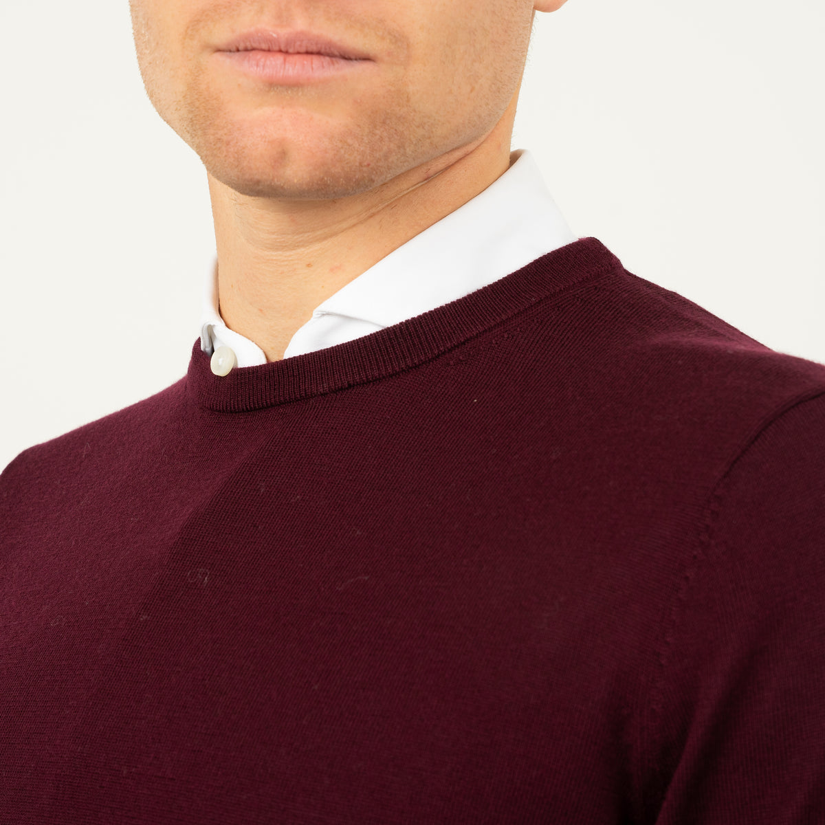 SEVEN DIALS Gebreide Trui Bordeaux Rood | Denley