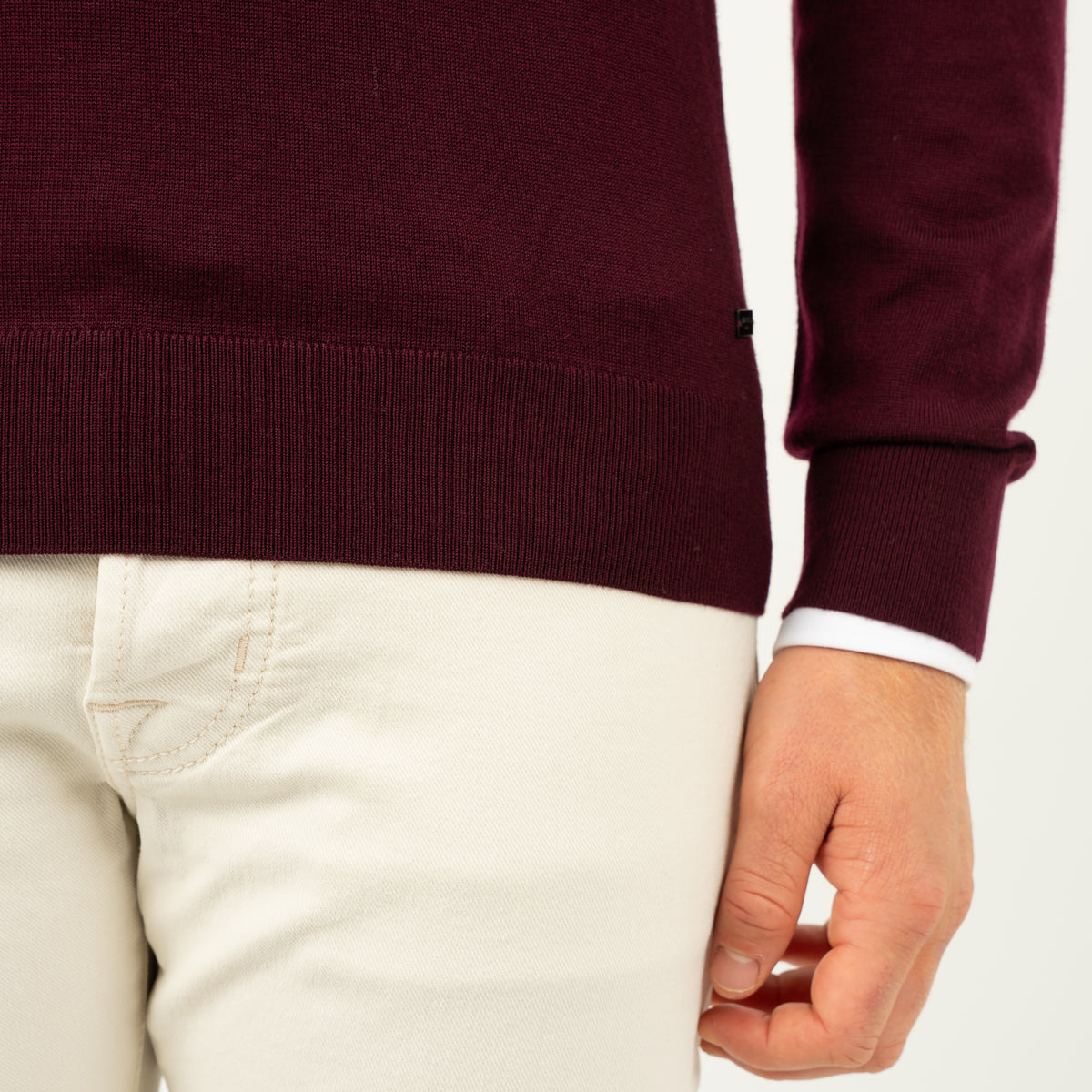 SEVEN DIALS Gebreide Trui Bordeaux Rood | Denley