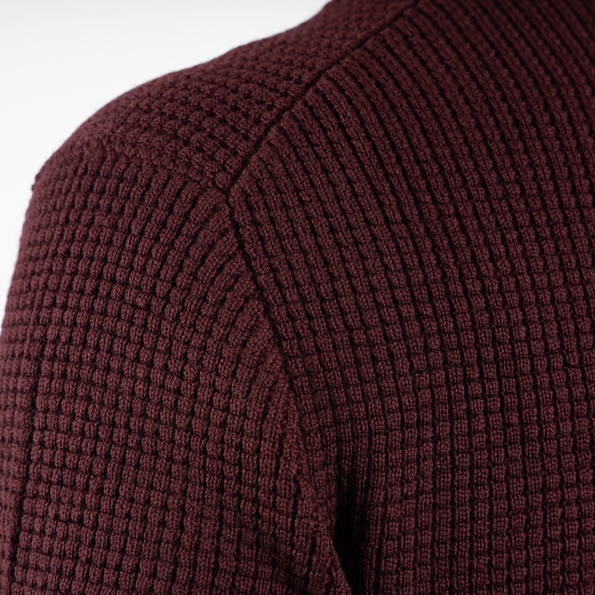 Gran Sasso Gebreide Polotrui Bordeaux Rood | Extrafine Merino