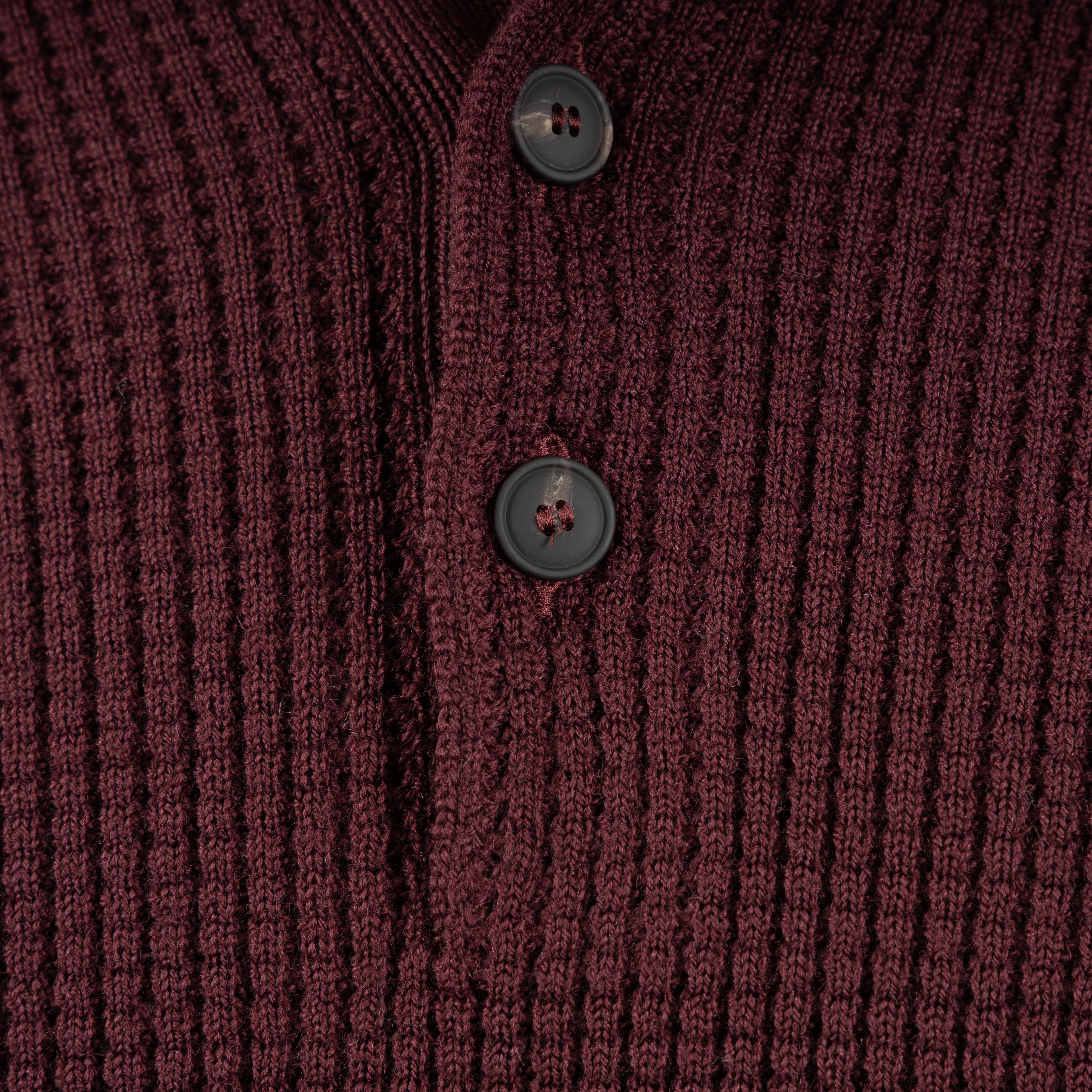 Gran Sasso Gebreide Polotrui Bordeaux Rood | Extrafine Merino