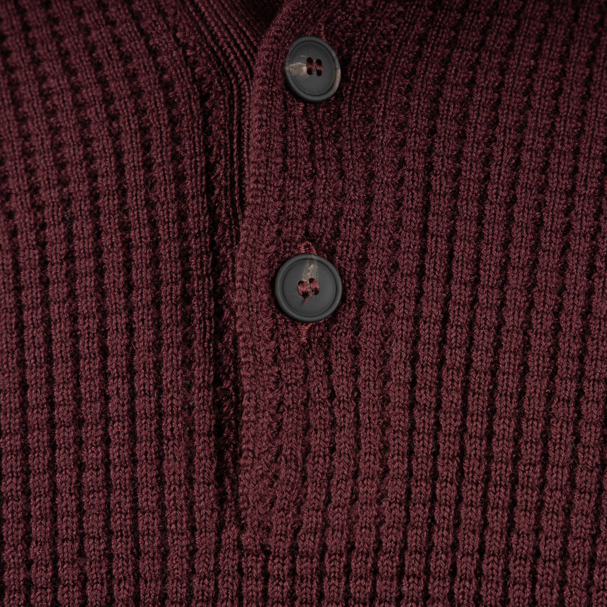 Gran Sasso Gebreide Polotrui Bordeaux Rood | Extrafine Merino