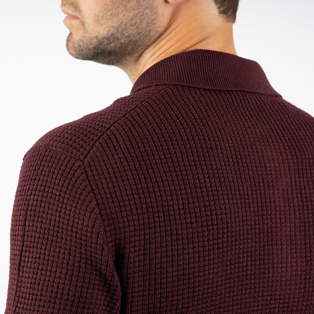 Gran Sasso Gebreide Polotrui Bordeaux Rood | Extrafine Merino