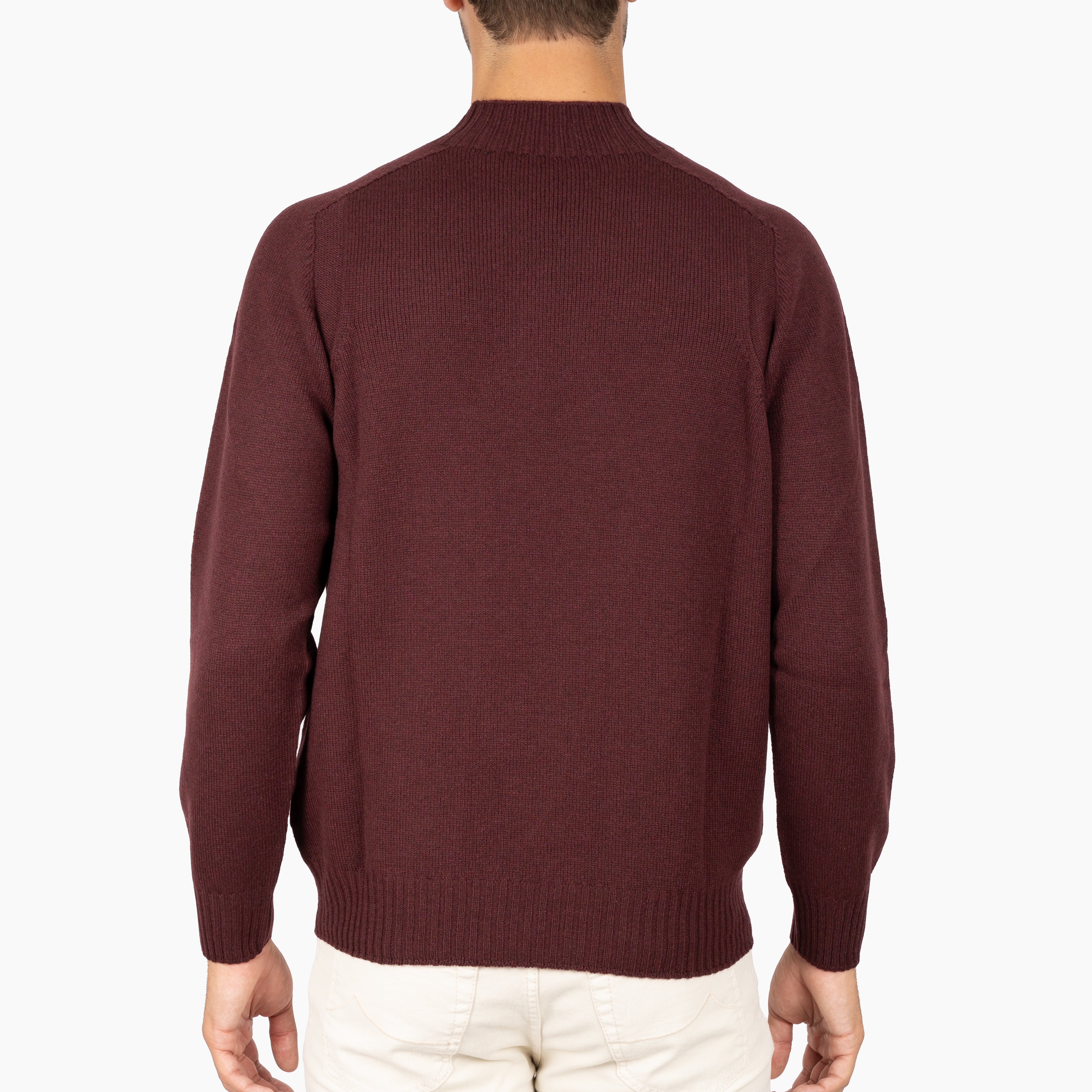Gran Sasso Gebreide Turtleneck Trui Bordeaux Rood | Super Geelong