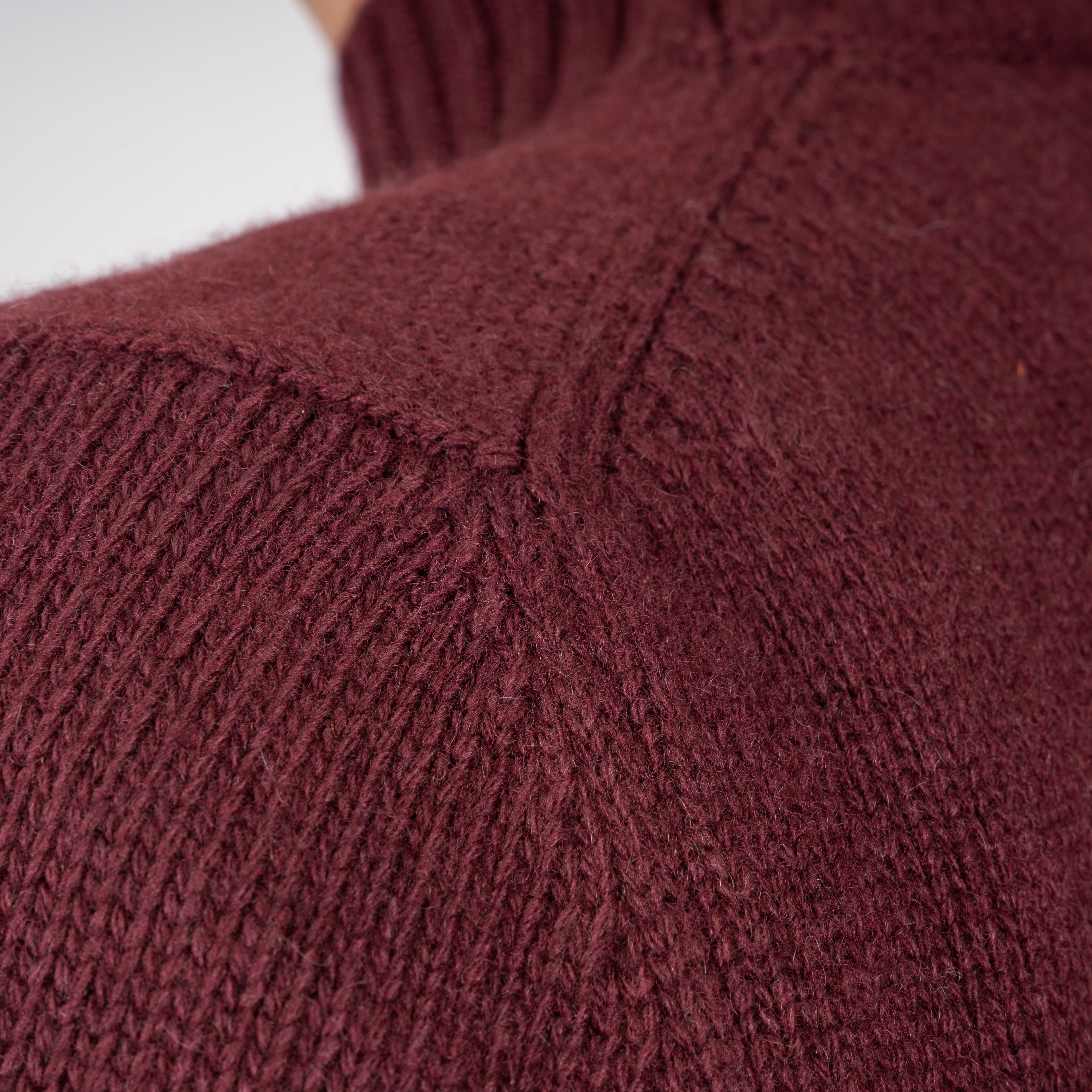 Fedeli Gebreide Turtleneck Trui Bordeaux Rood | Onda