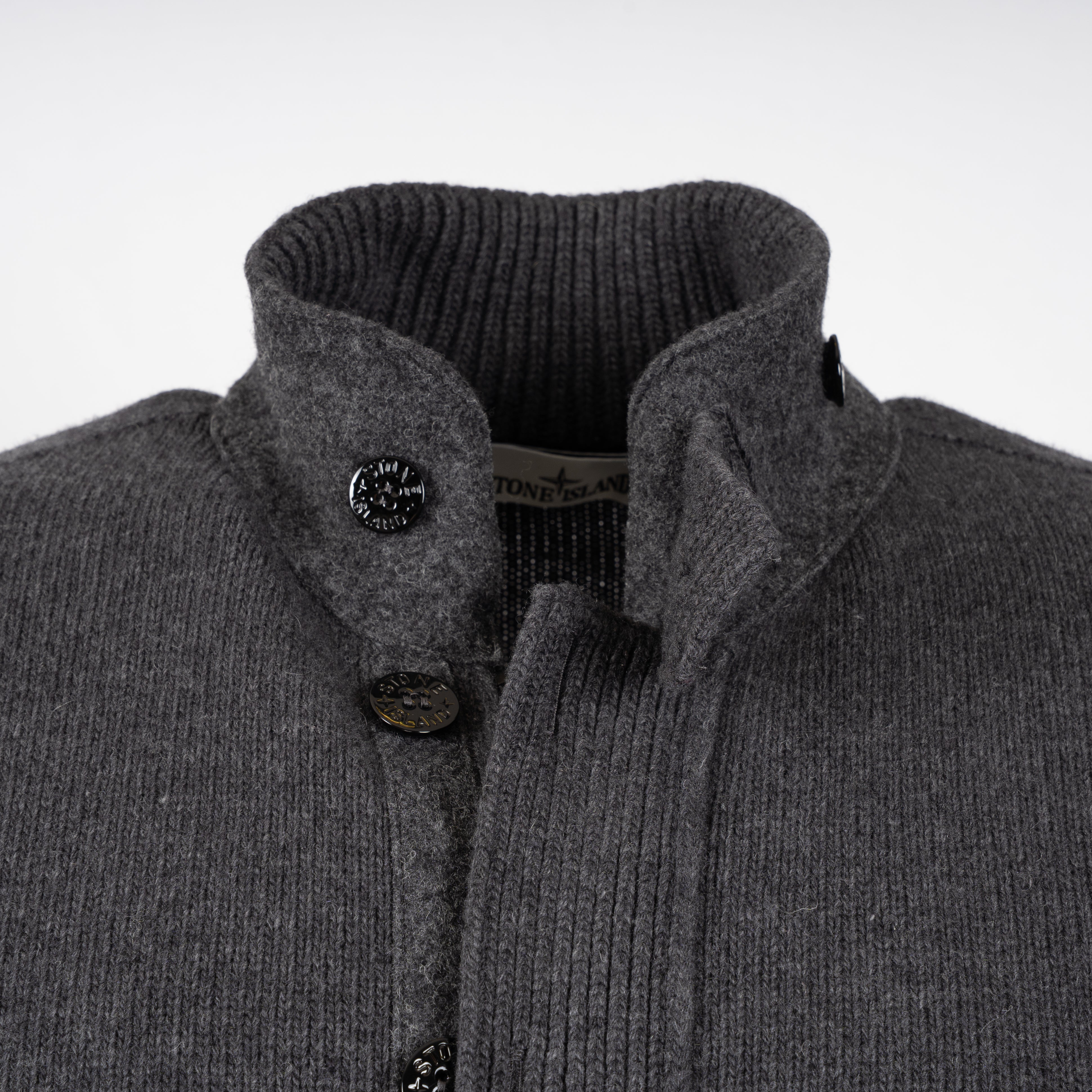 Stone Island Gebreid Vest Grijs | Lambswool