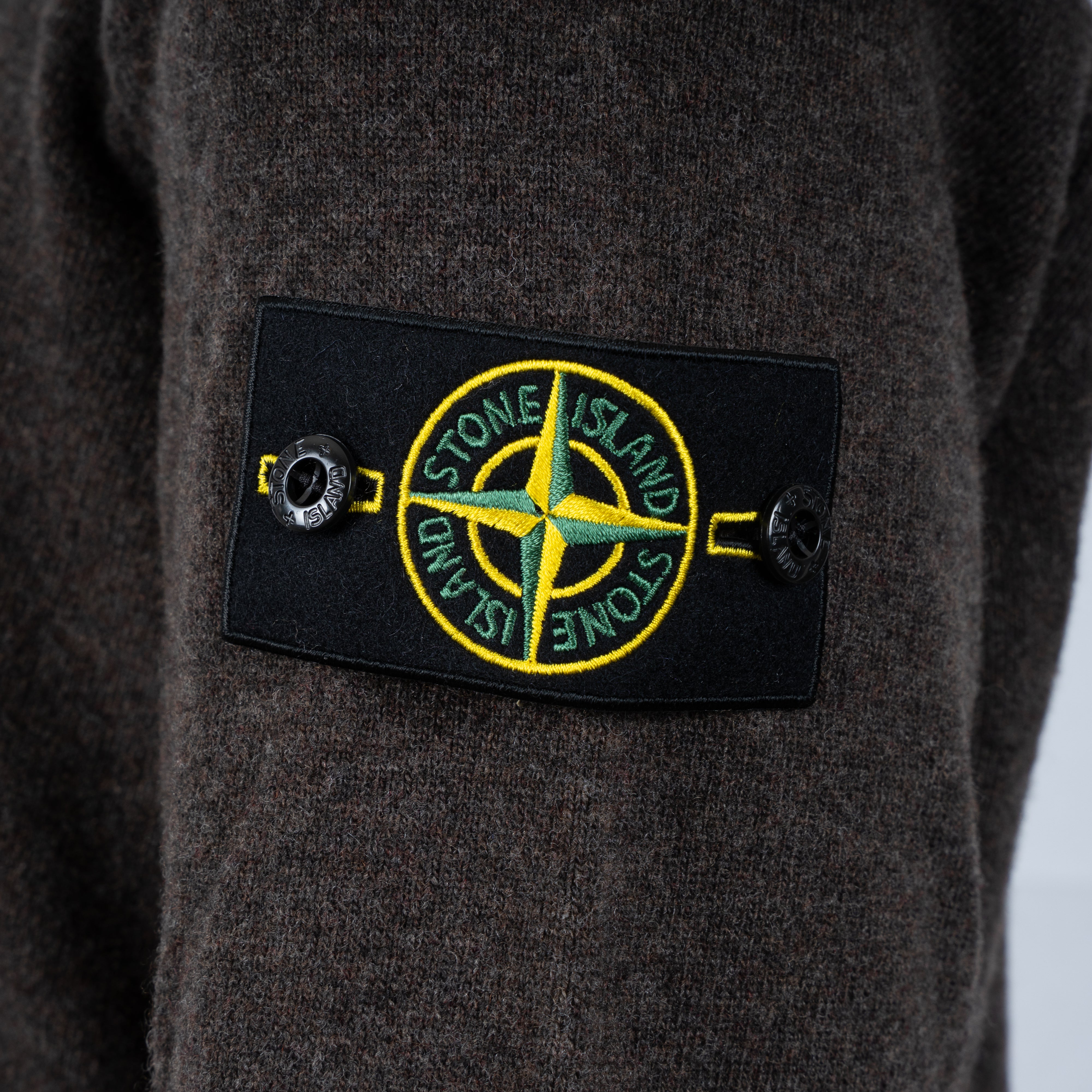 Stone Island Gebreide Trui met Polokraag Bruin | Light RWS Geelong Wool