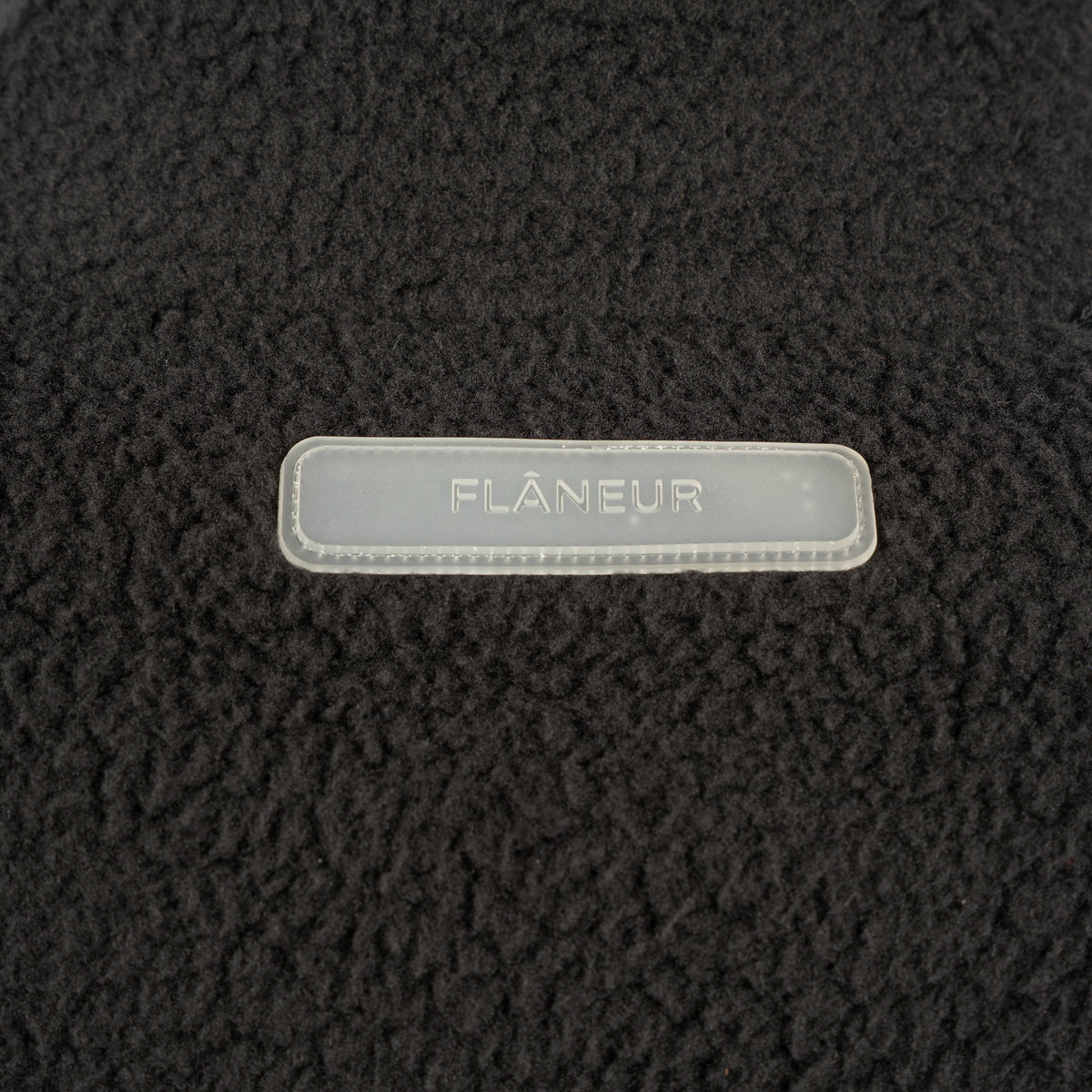Flaneur Fleece Jack Zwart | Frosted Badge